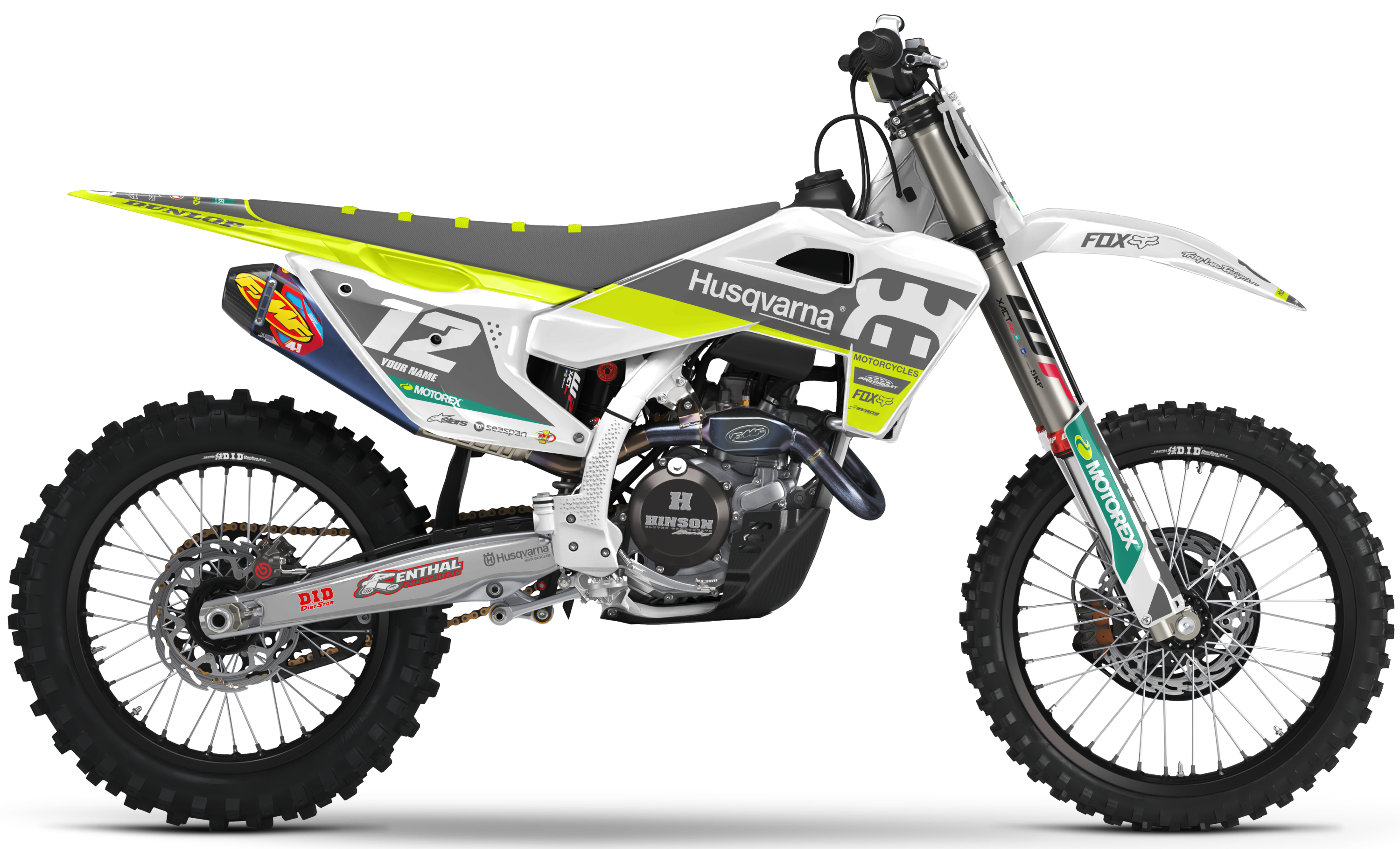 Husqvarna Graphics Kit - RACE | White/Grey