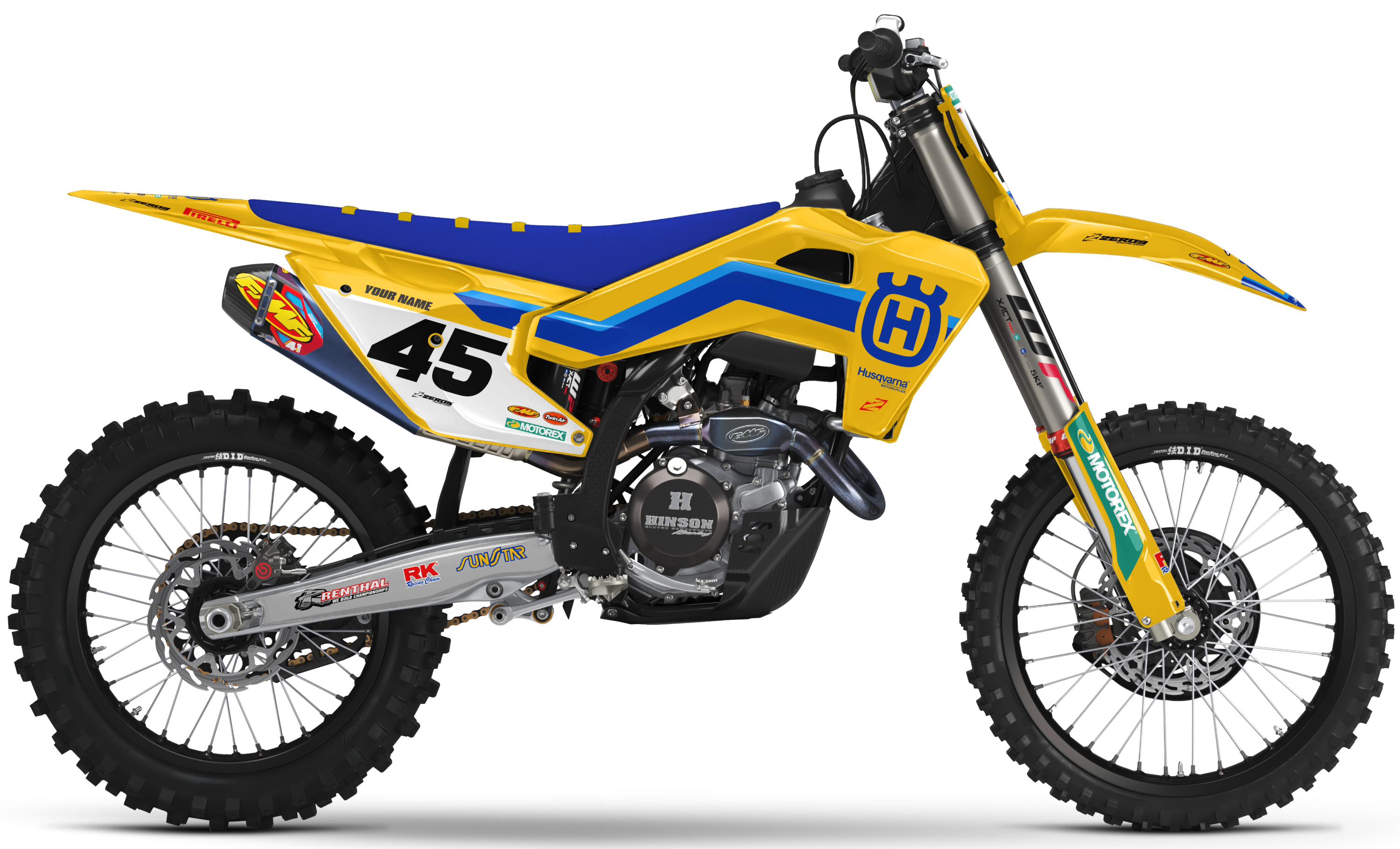 Husqvarna Graphics Kit - RETRO | Yellow
