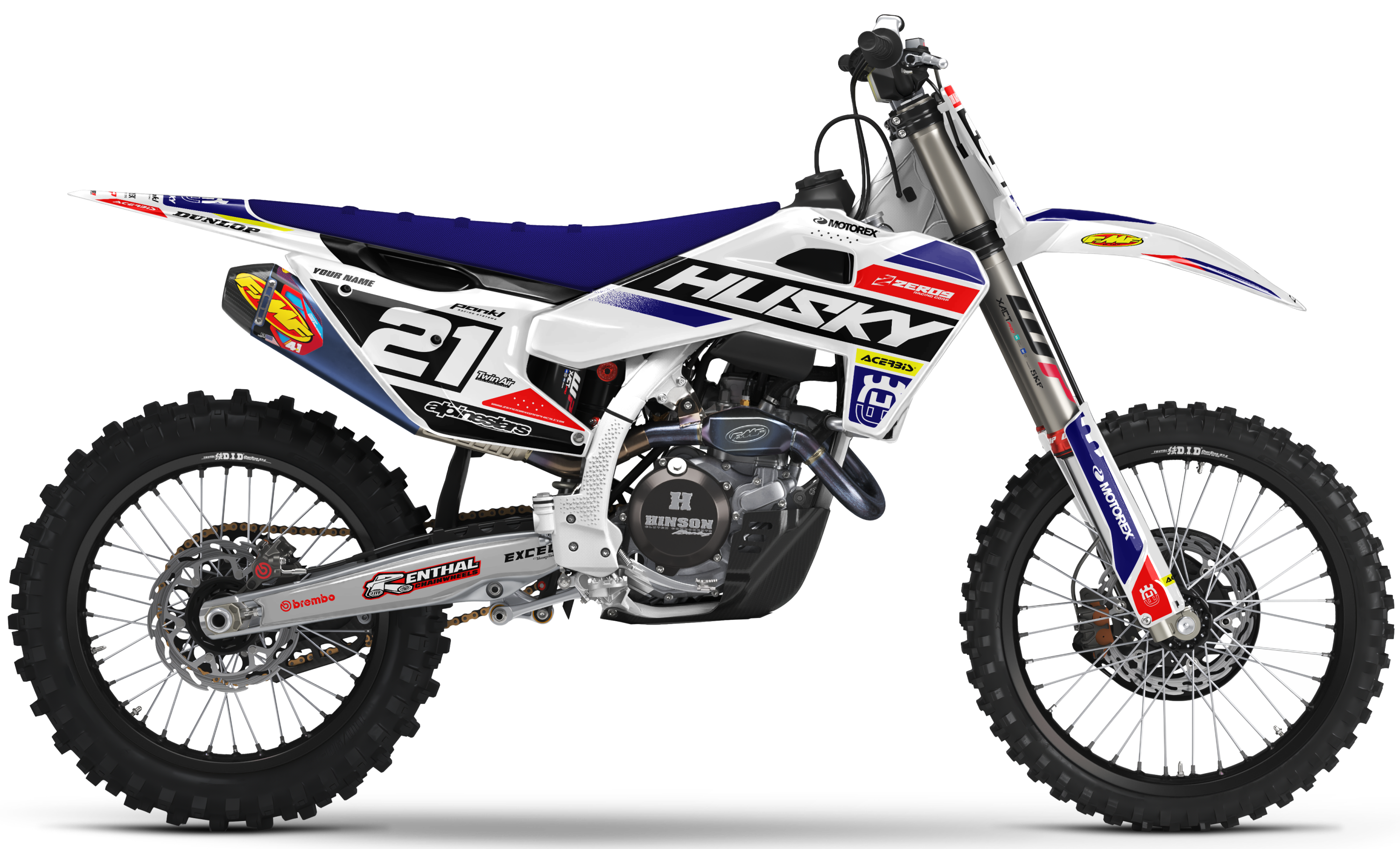 Husqvarna Graphics Kit - RIZE | White