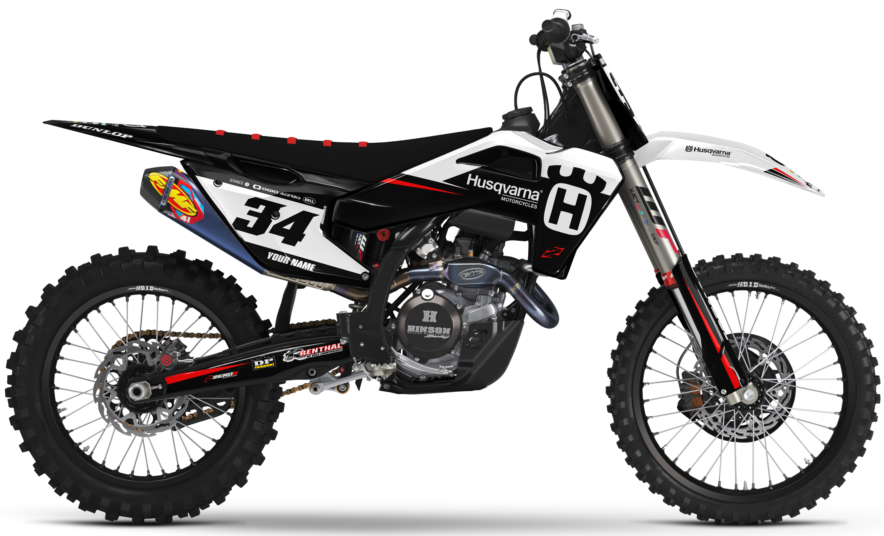 Husqvarna Graphics Kit - RUSH | Black