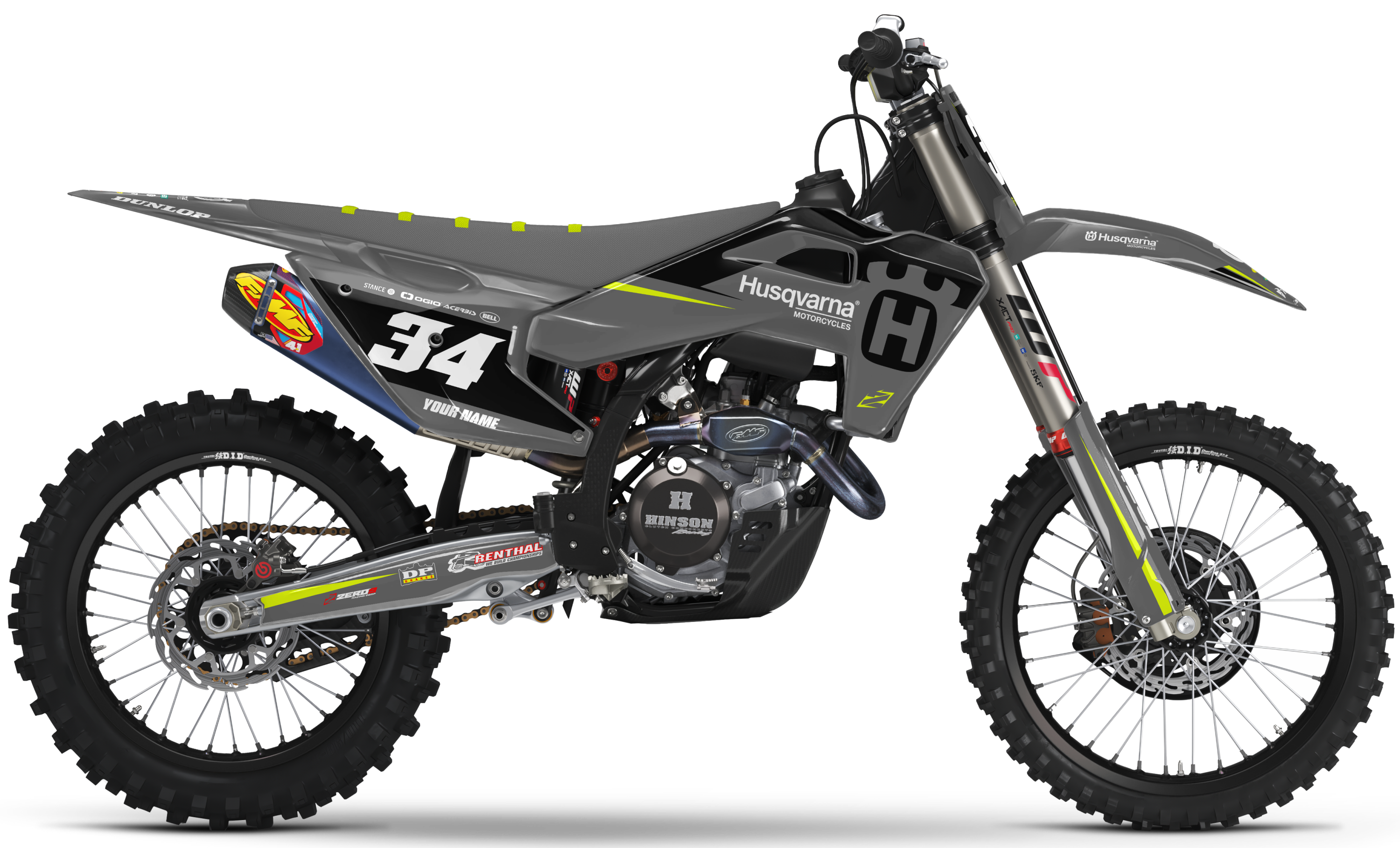 Husqvarna Graphics Kit - RUSH | Grey