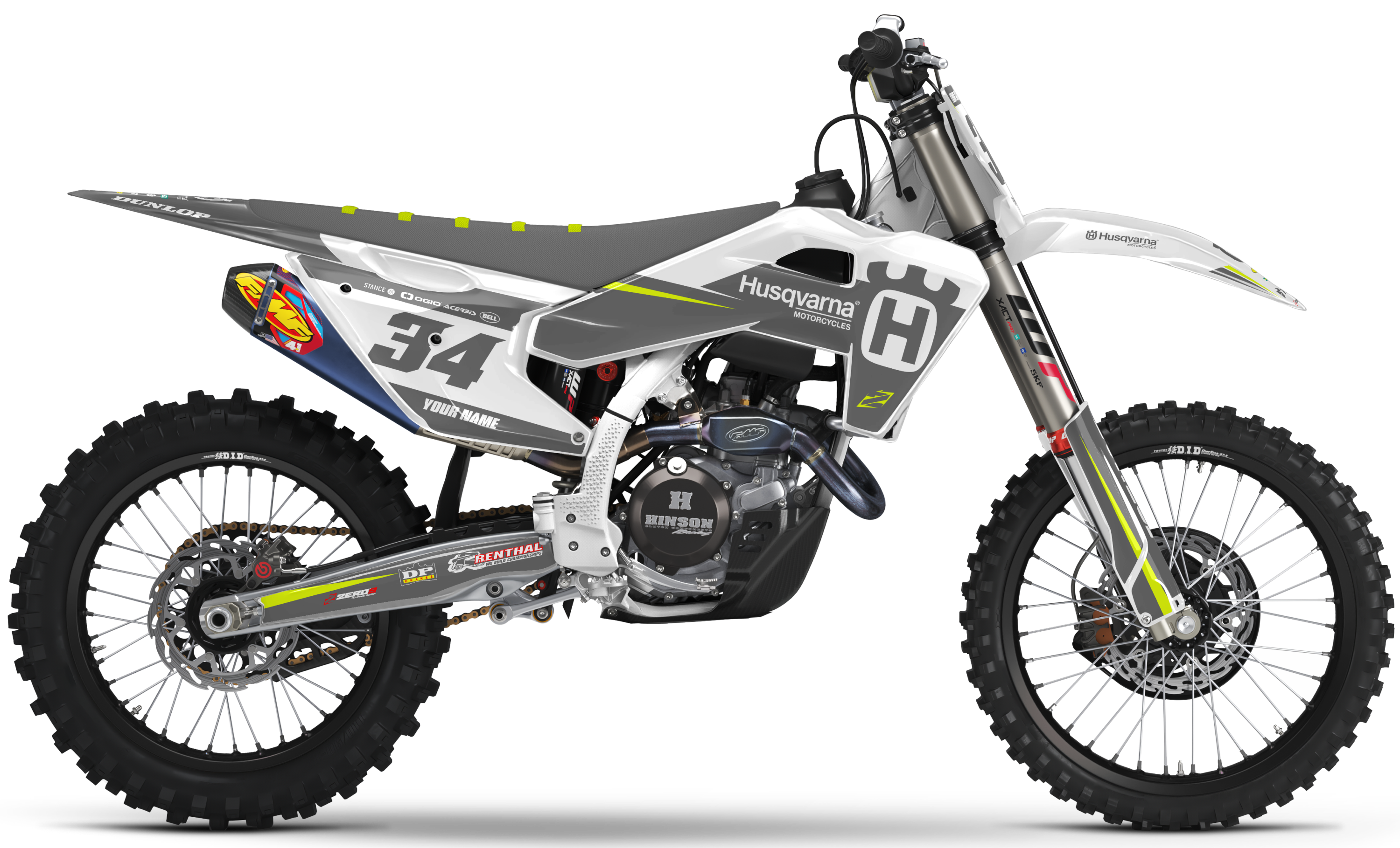 Husqvarna Graphics Kit - RUSH | White