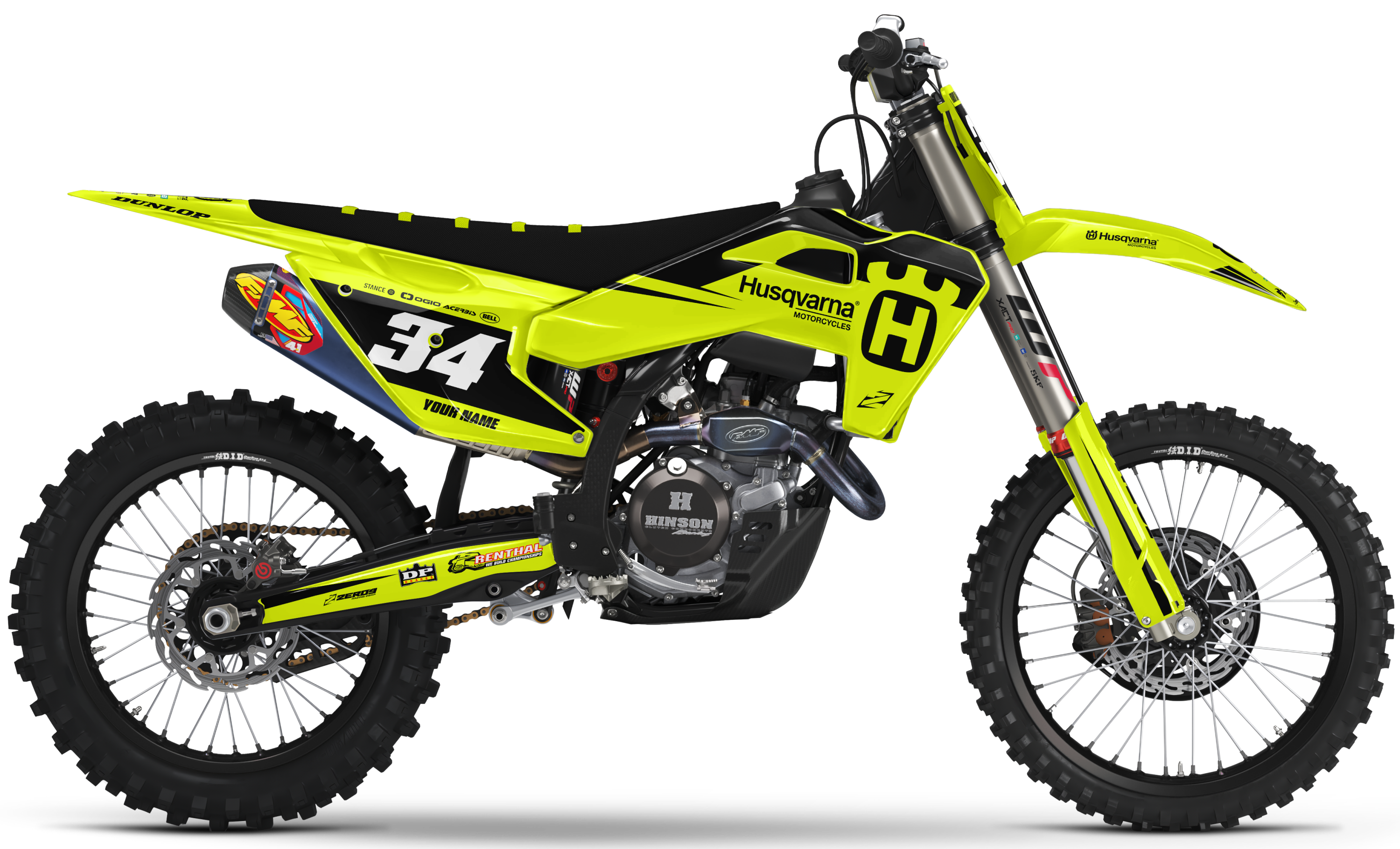 Husqvarna Graphics Kit - RUSH | Vivid Yellow