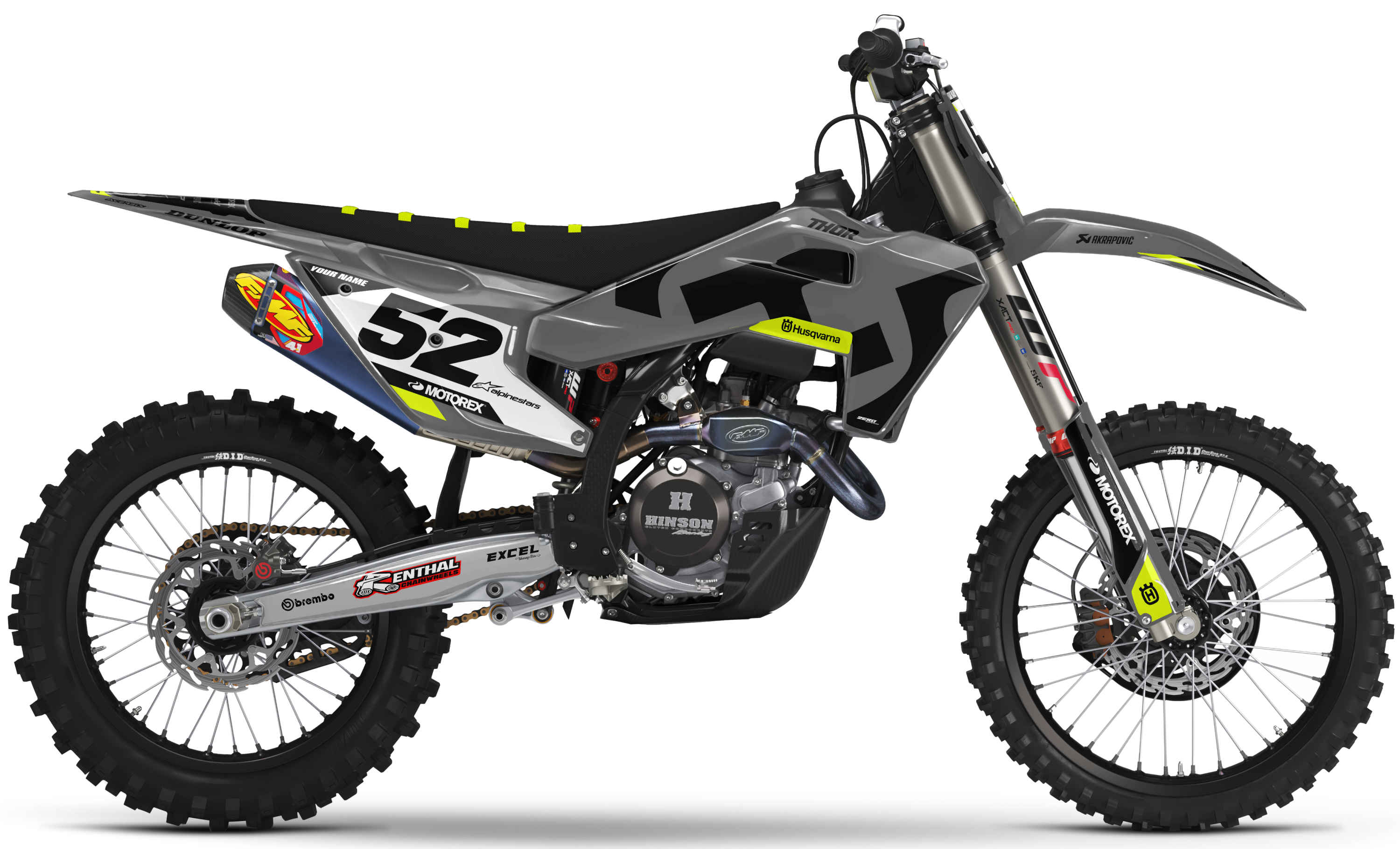 Husqvarna Graphics Kit - TRAX | Grey