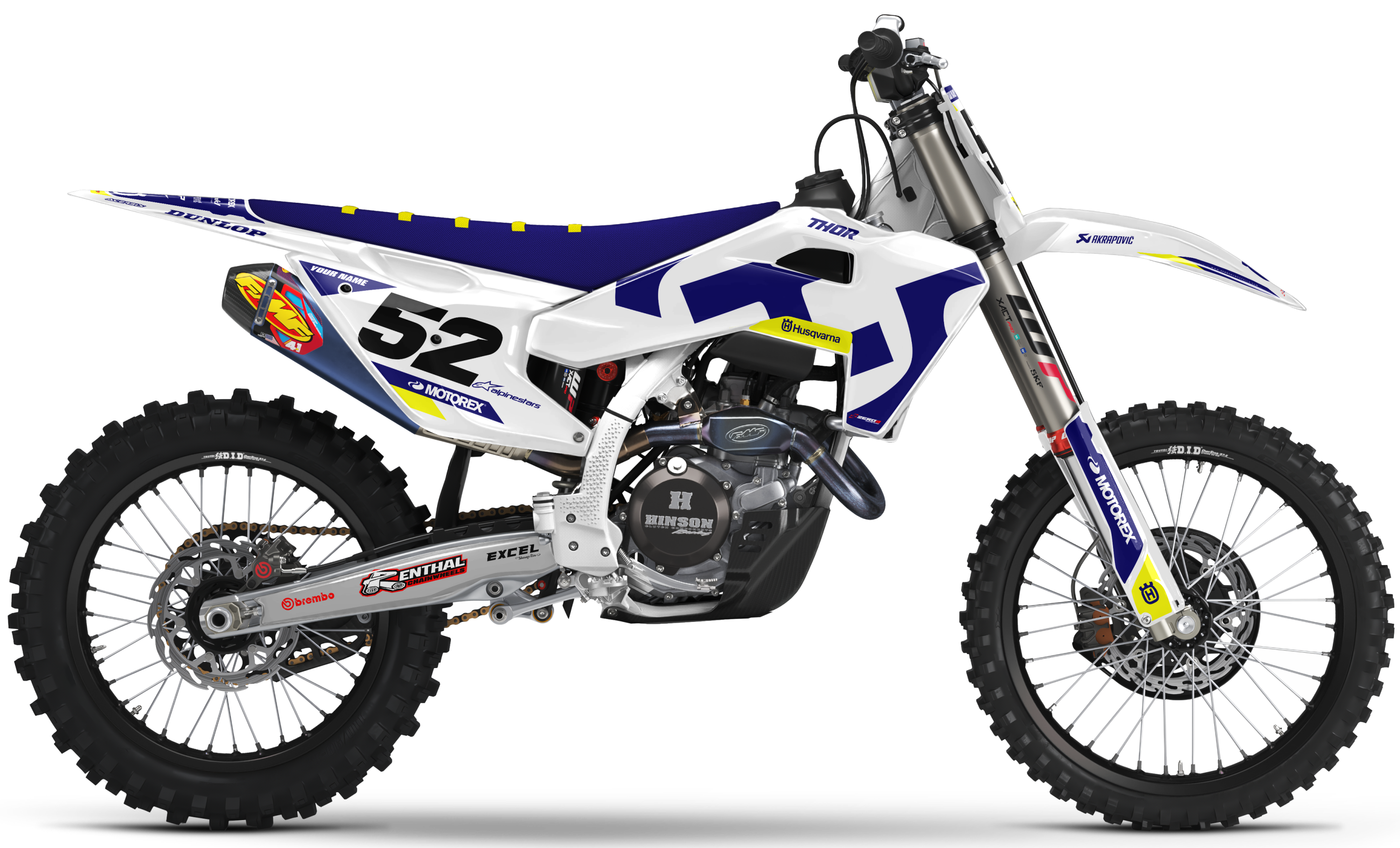 Husqvarna Graphics Kit - TRAX | White
