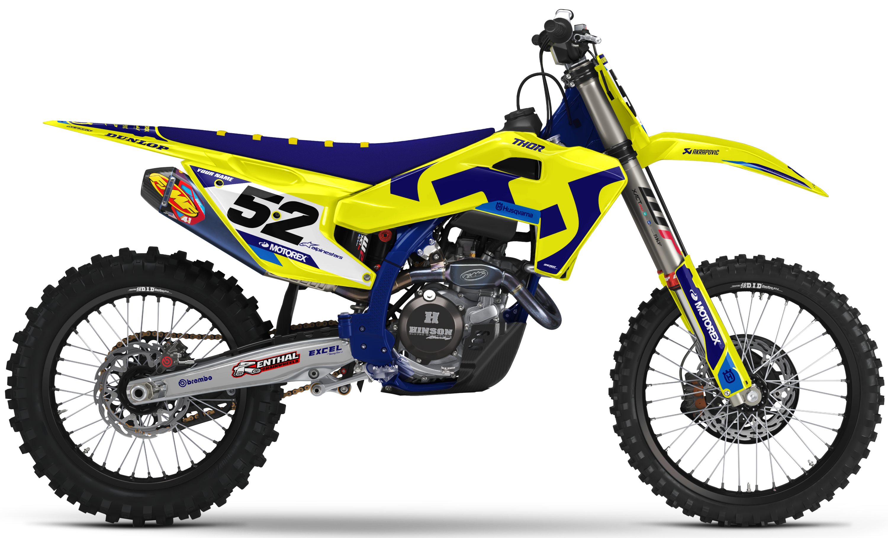 Husqvarna Graphics Kit - TRAX | Yellow