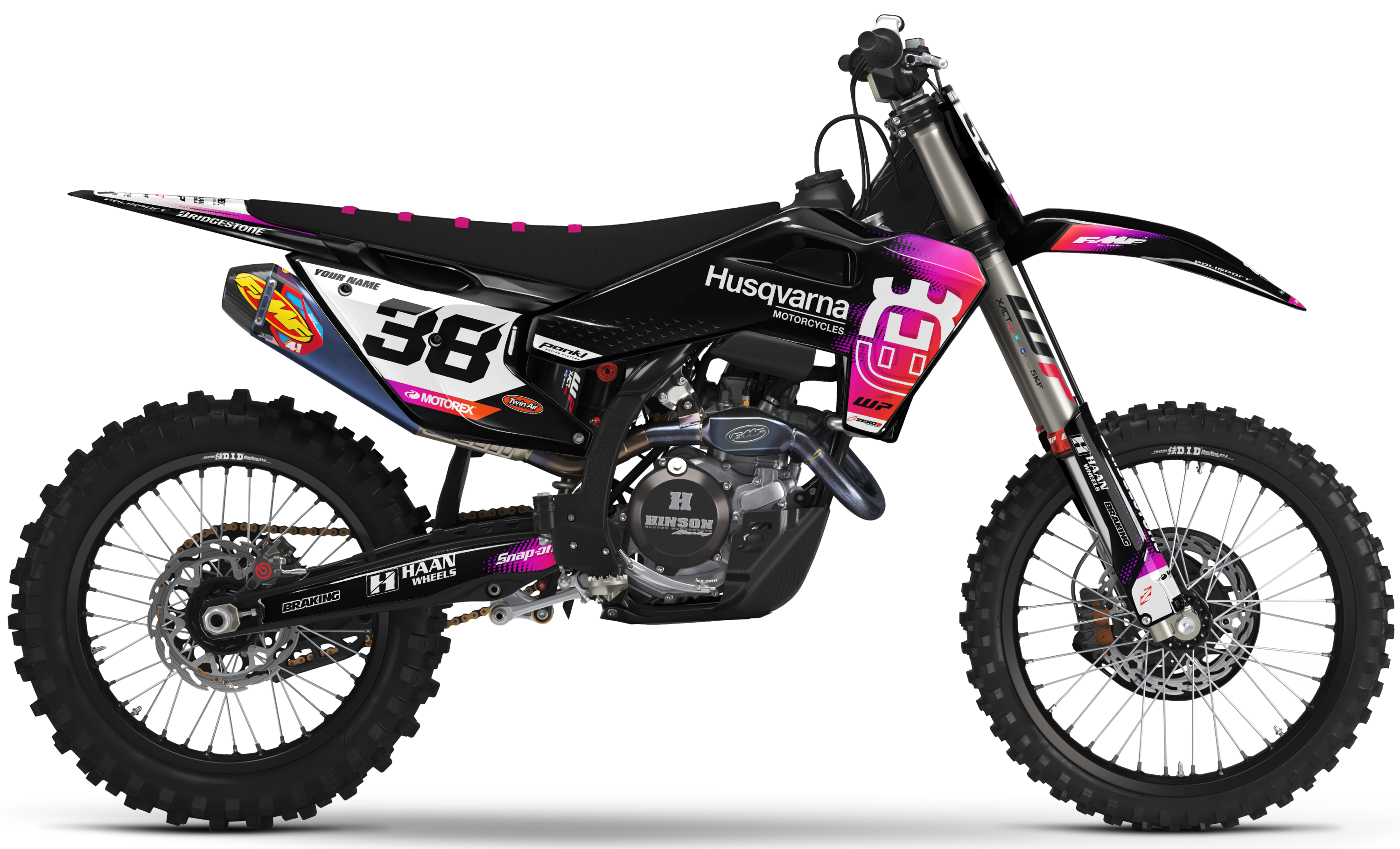 Husqvarna Graphics Kit - VIBE | Black/Pink