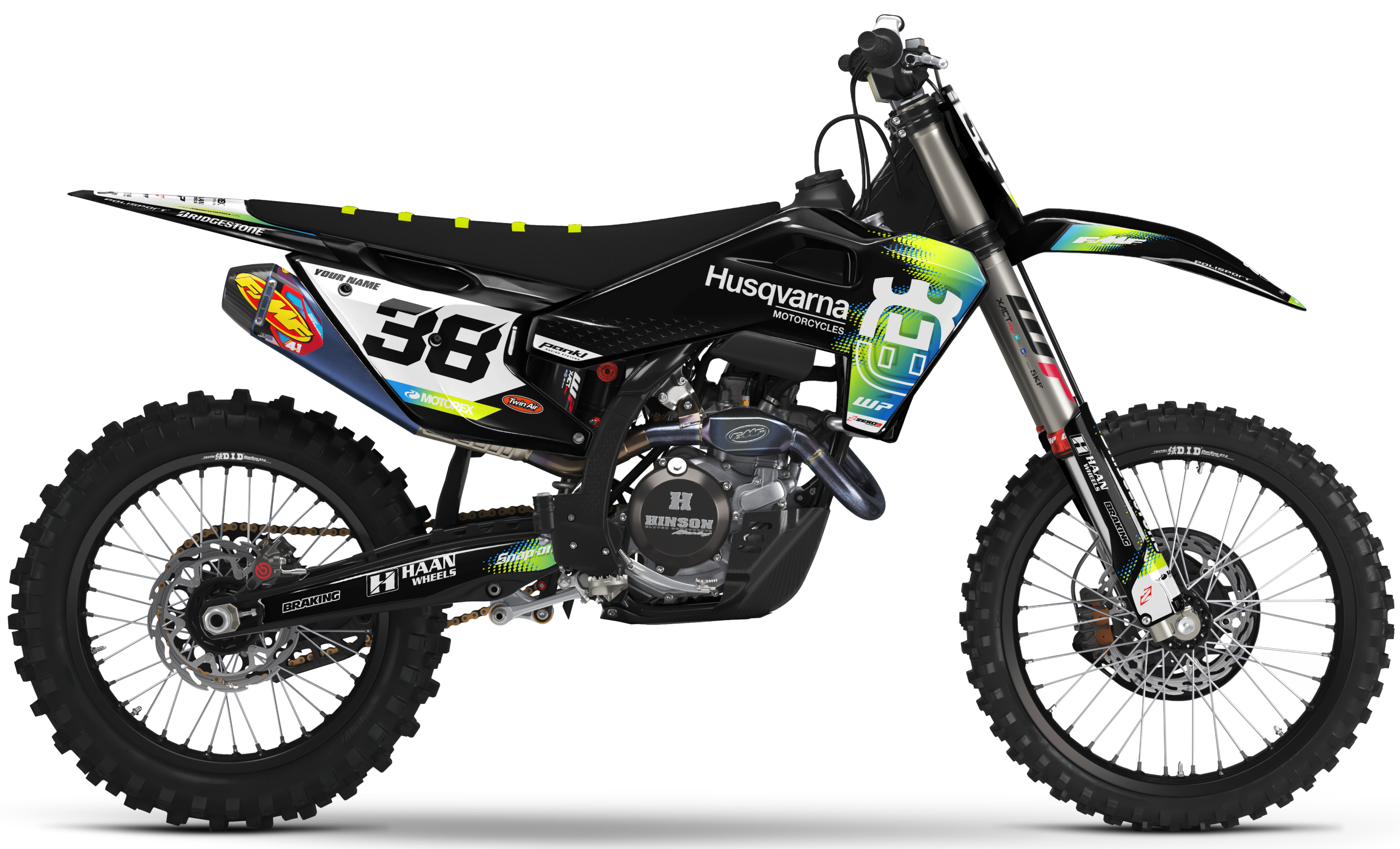 Husqvarna Graphics Kit - VIBE | Black/Vivid Yellow