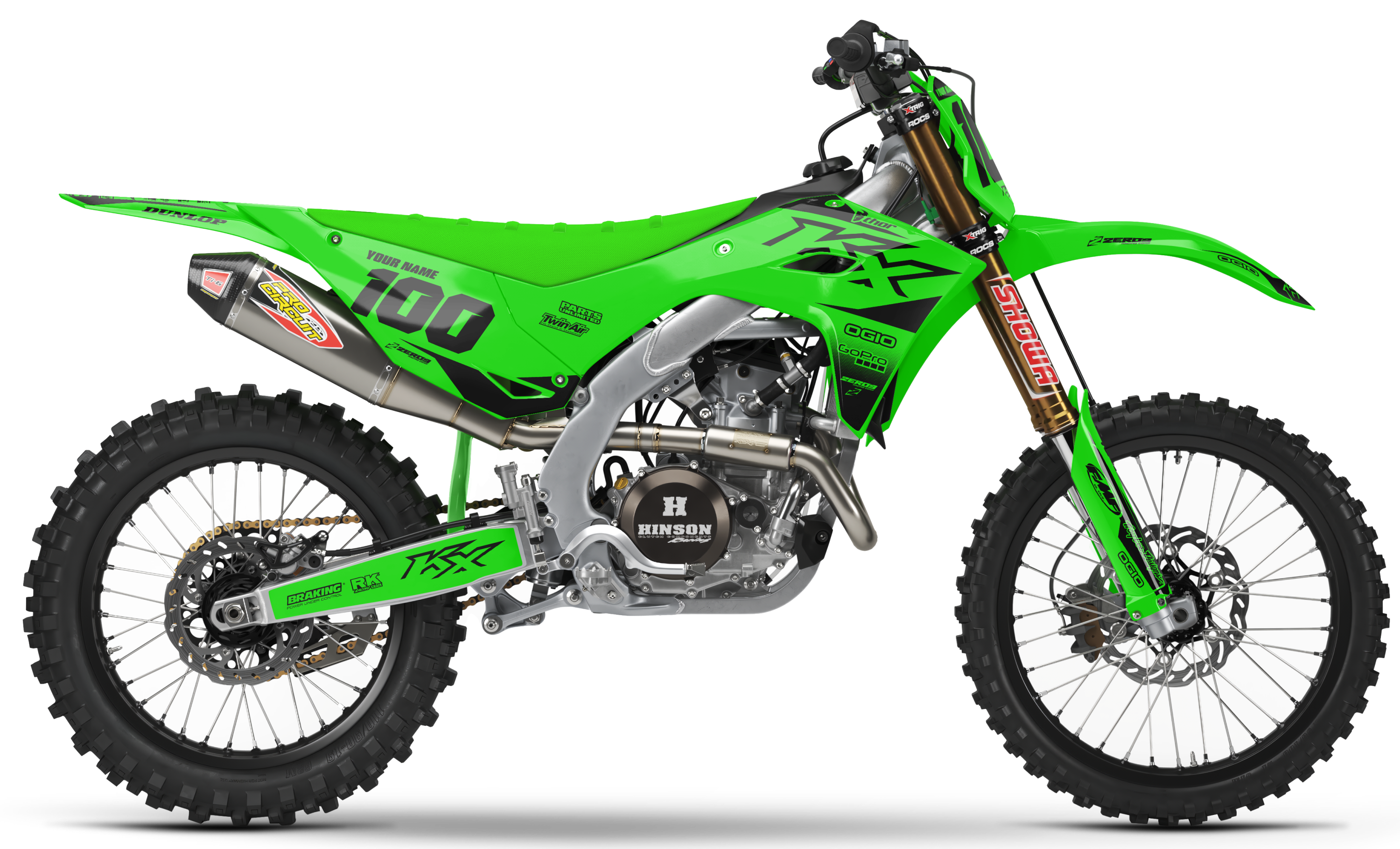 Kawasaki Graphics Kit - BLOK | Green/Black