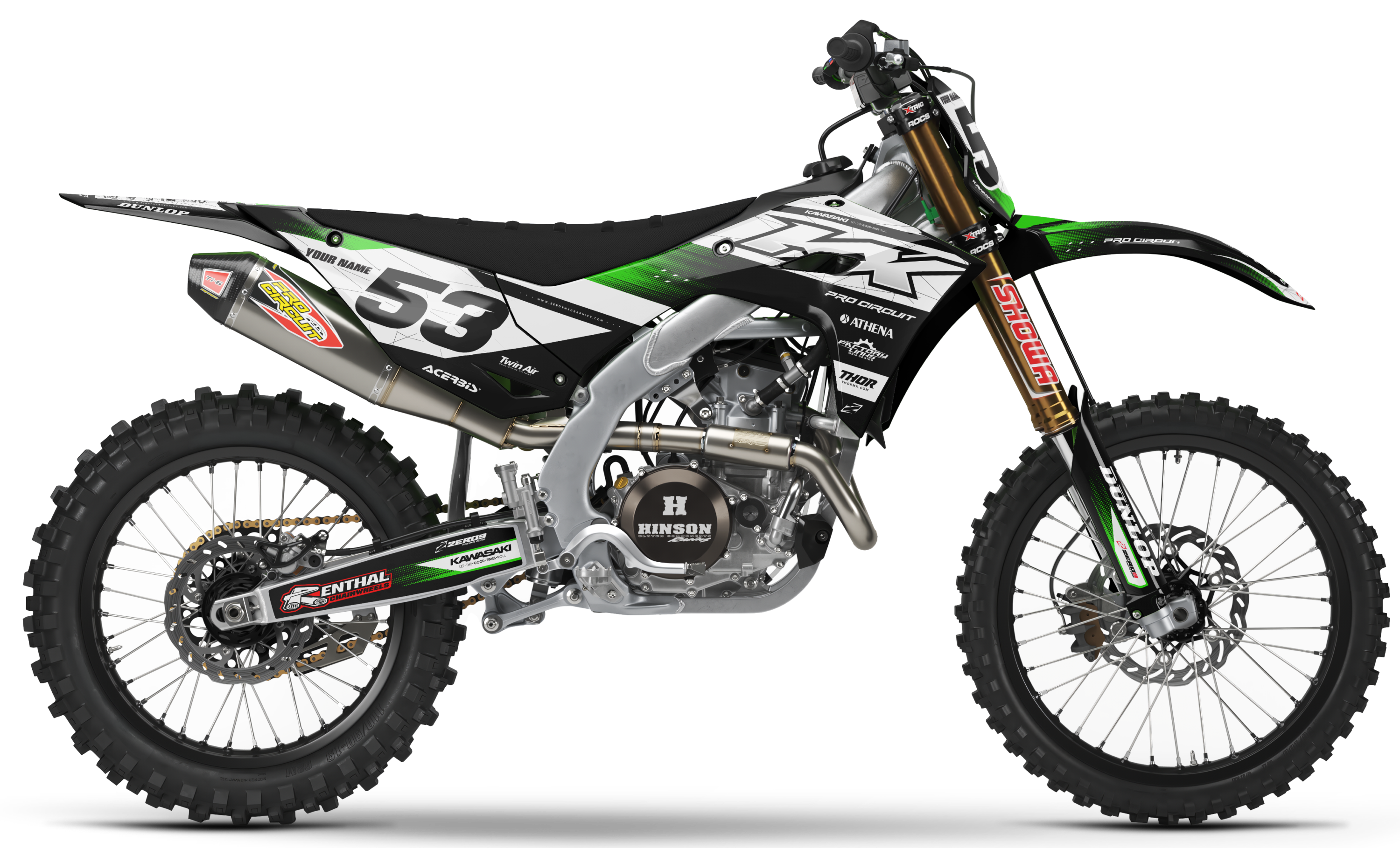 Kawasaki Graphics Kit - CRUX | Black