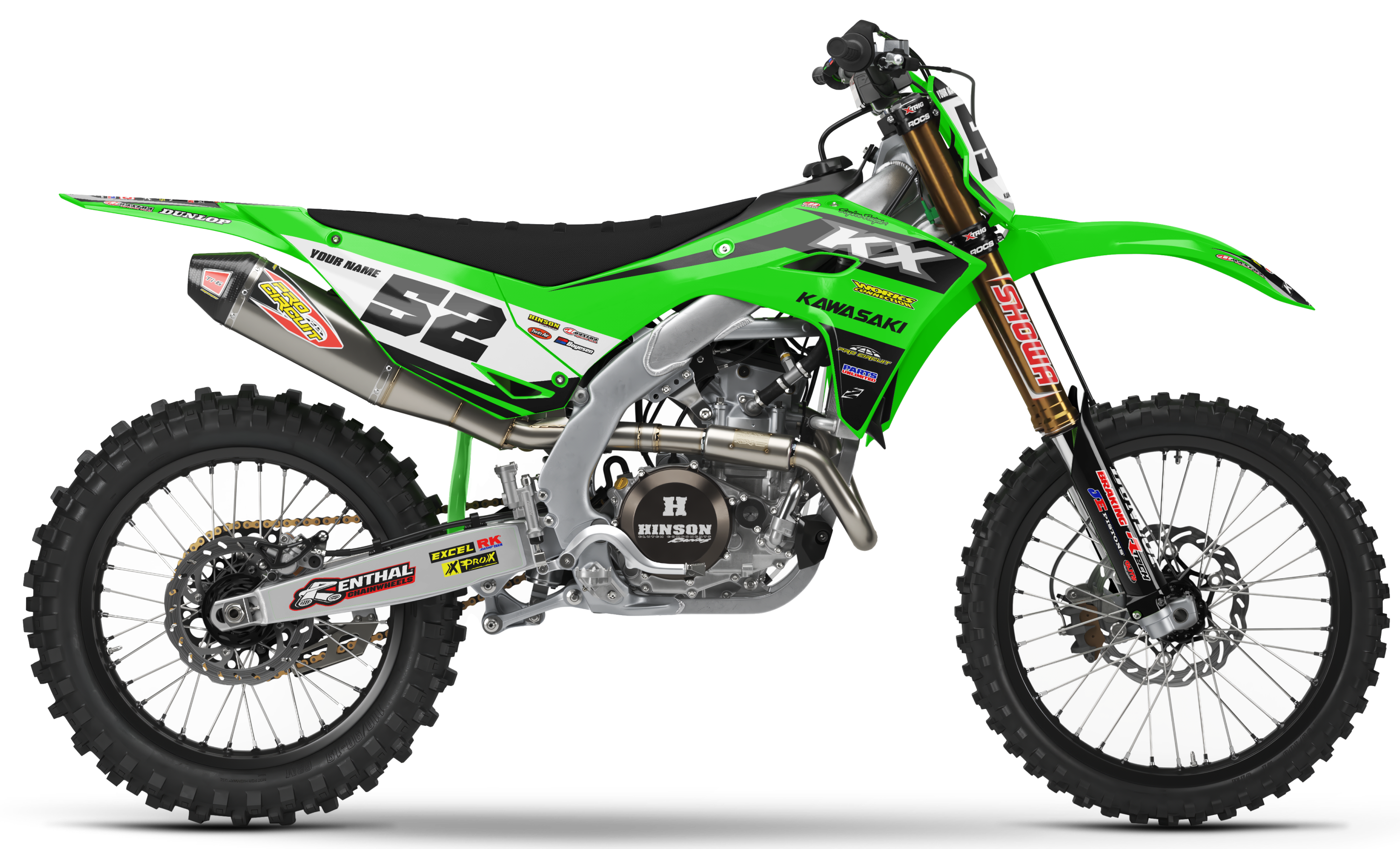 Kawasaki Graphics Kit - FAZE | Green