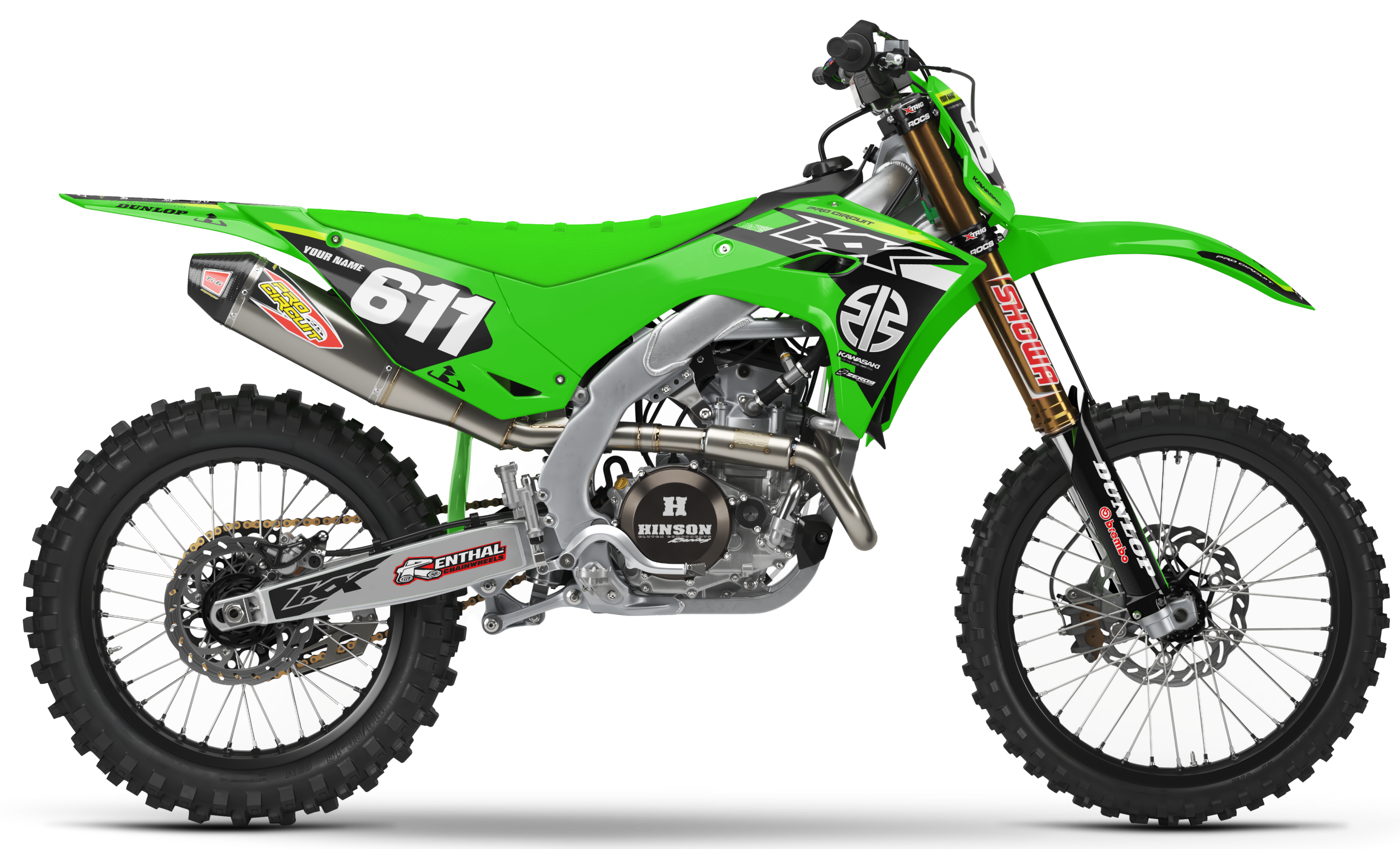 Kawasaki Graphics Kit - MACH | Green