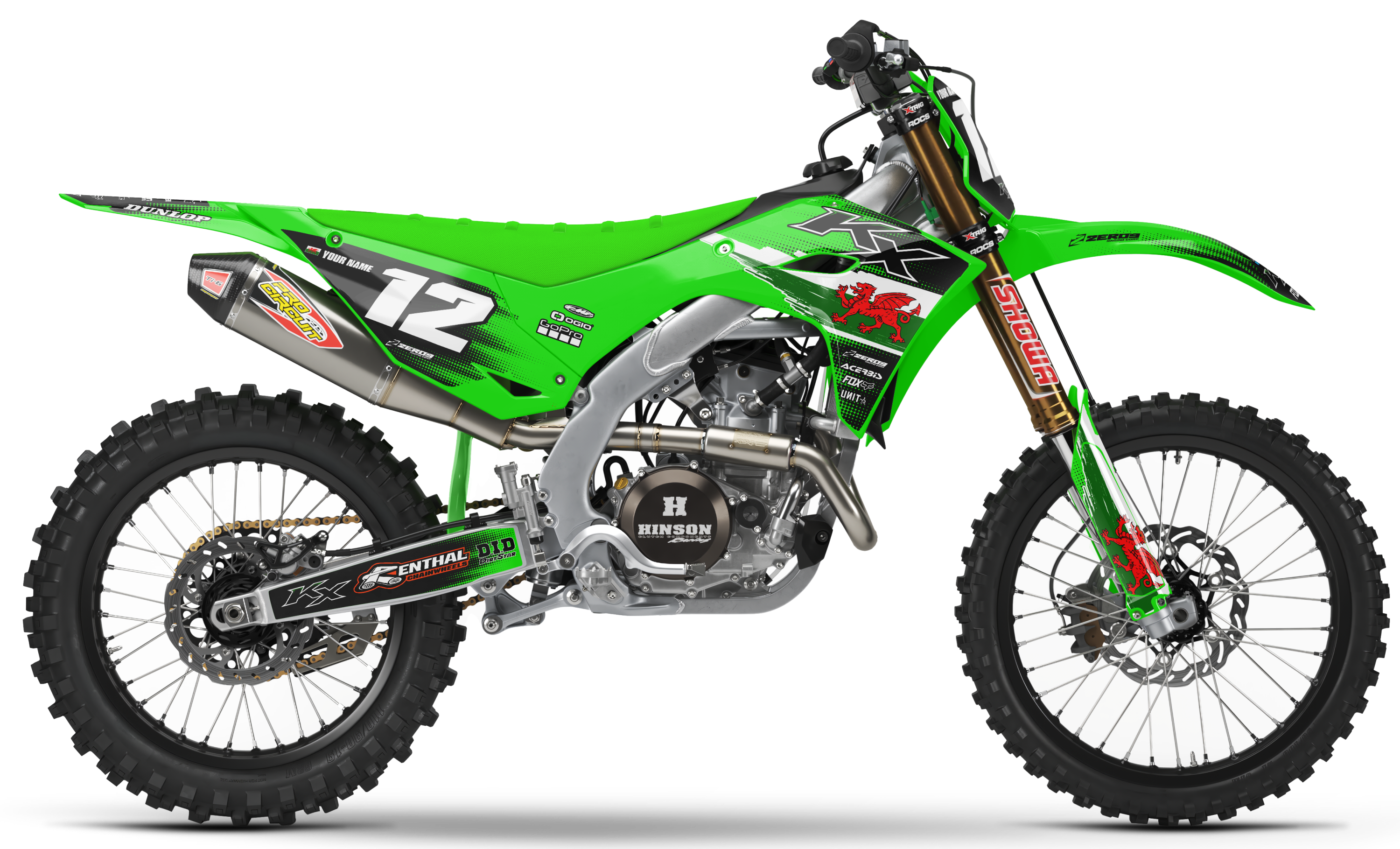 Kawasaki Graphics Kit - PATRIOT | Wales