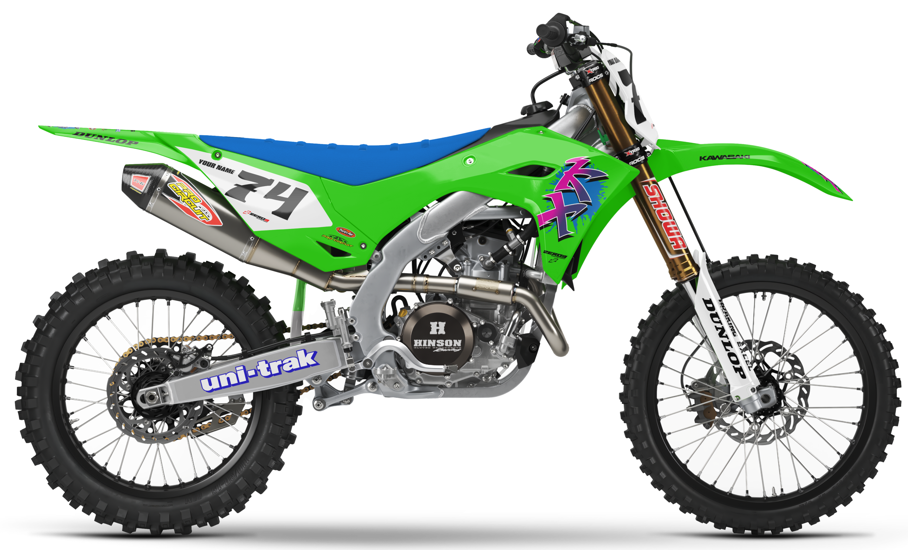 Kawasaki Graphics Kit - RETRO 91 | Green