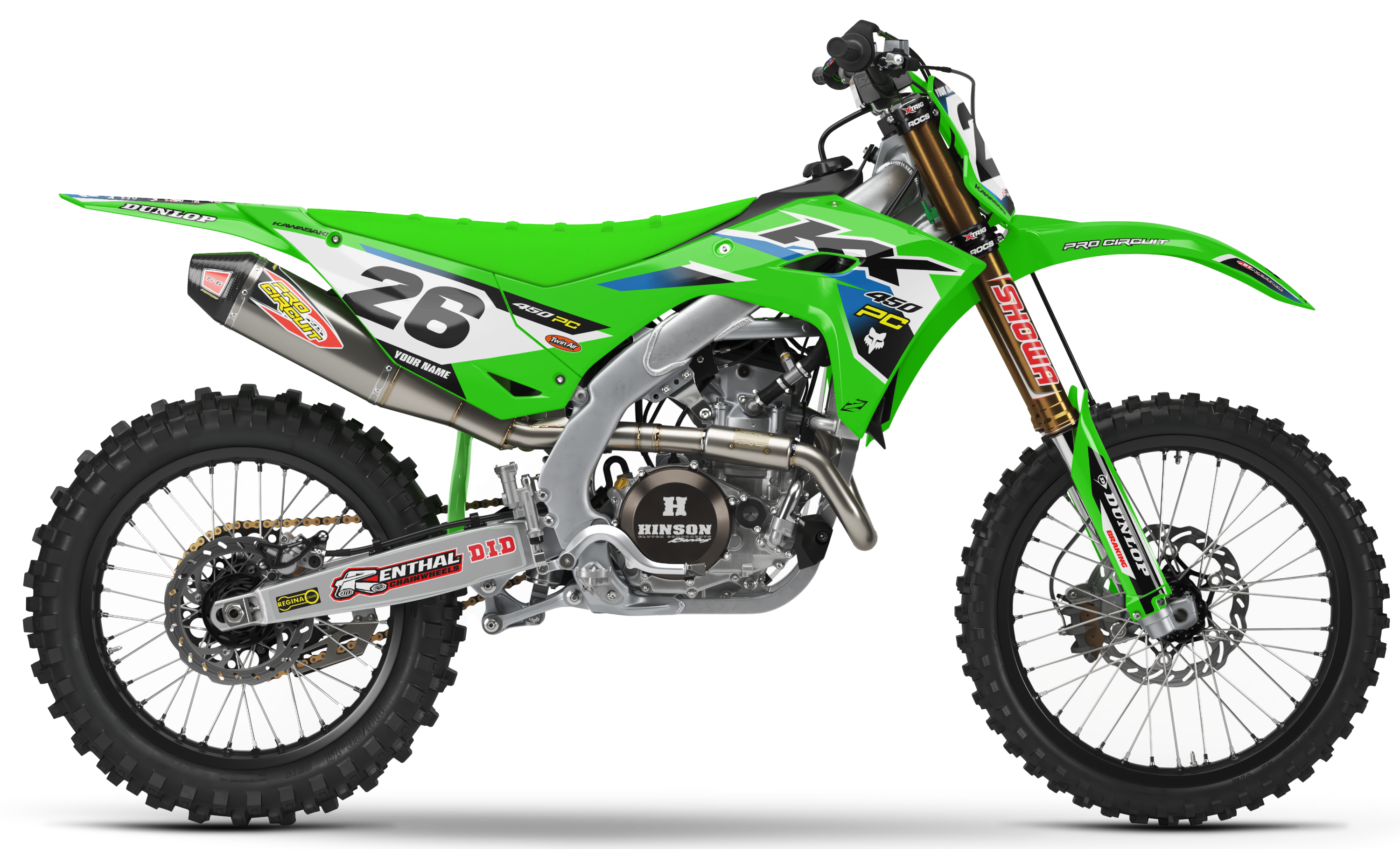 Kawasaki Graphics Kit - RIDE | Green
