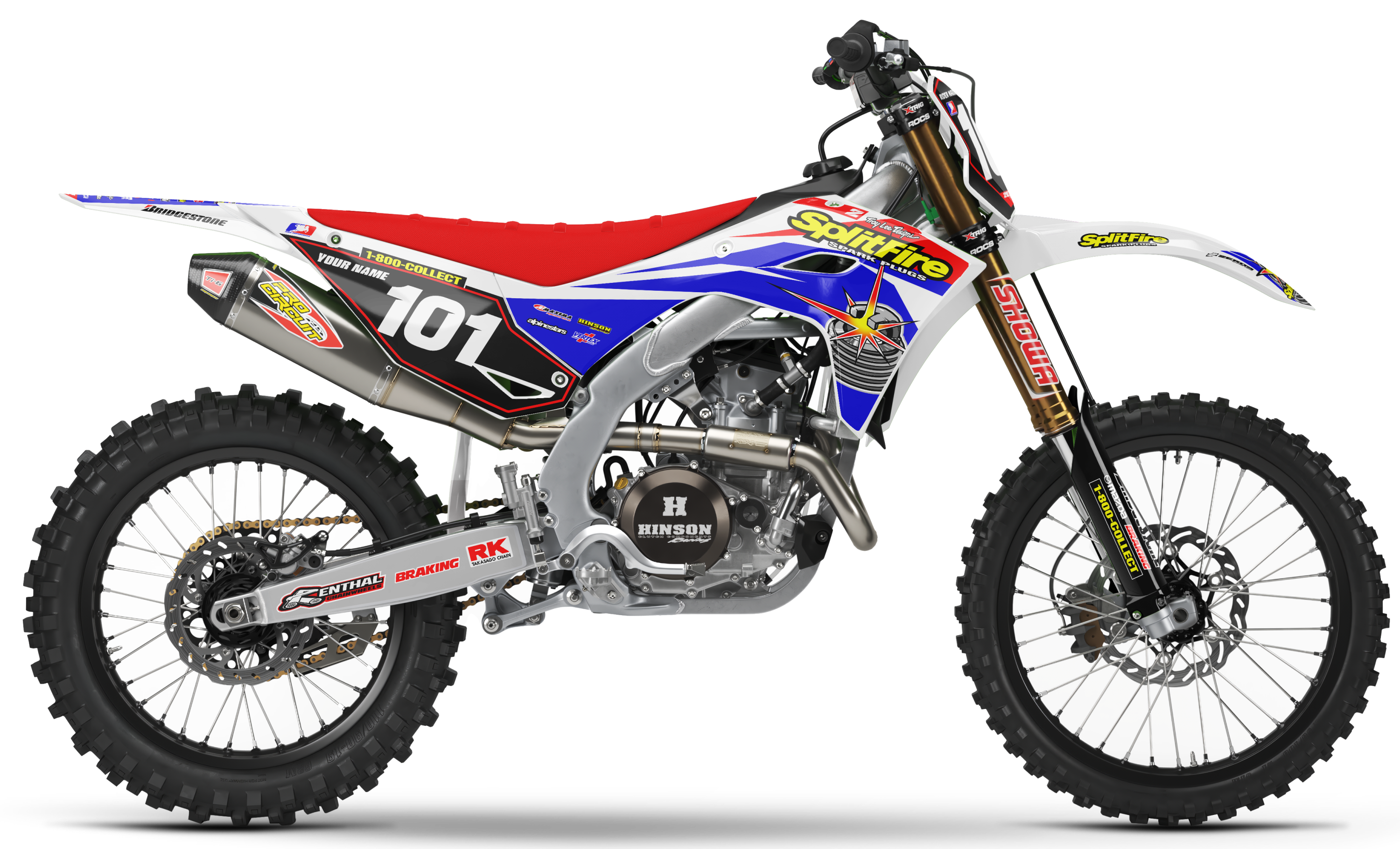 Kawasaki Graphics Kit - SPLITFIRE | White