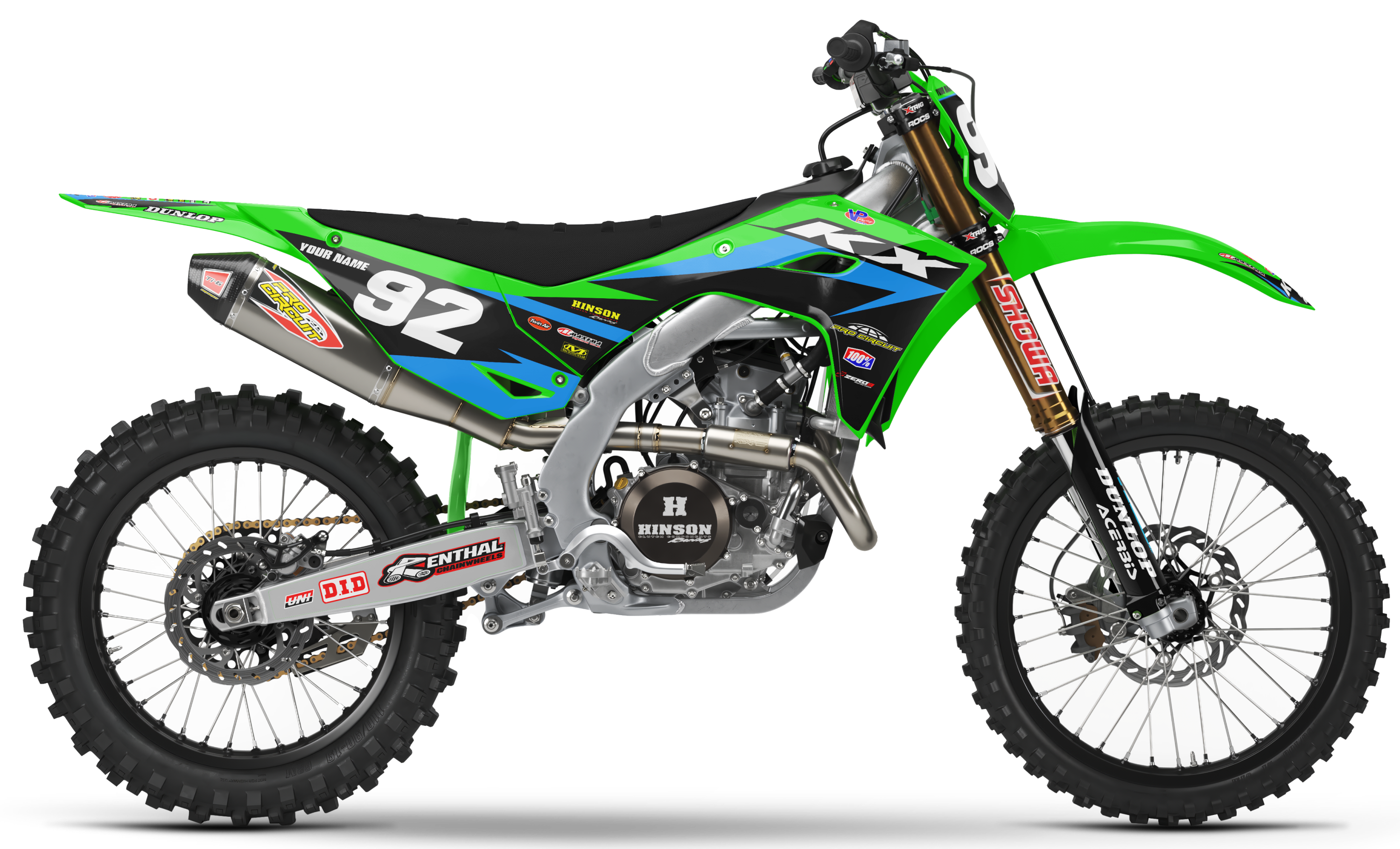 Kawasaki Graphics Kit - STRIKE | Green/Blue
