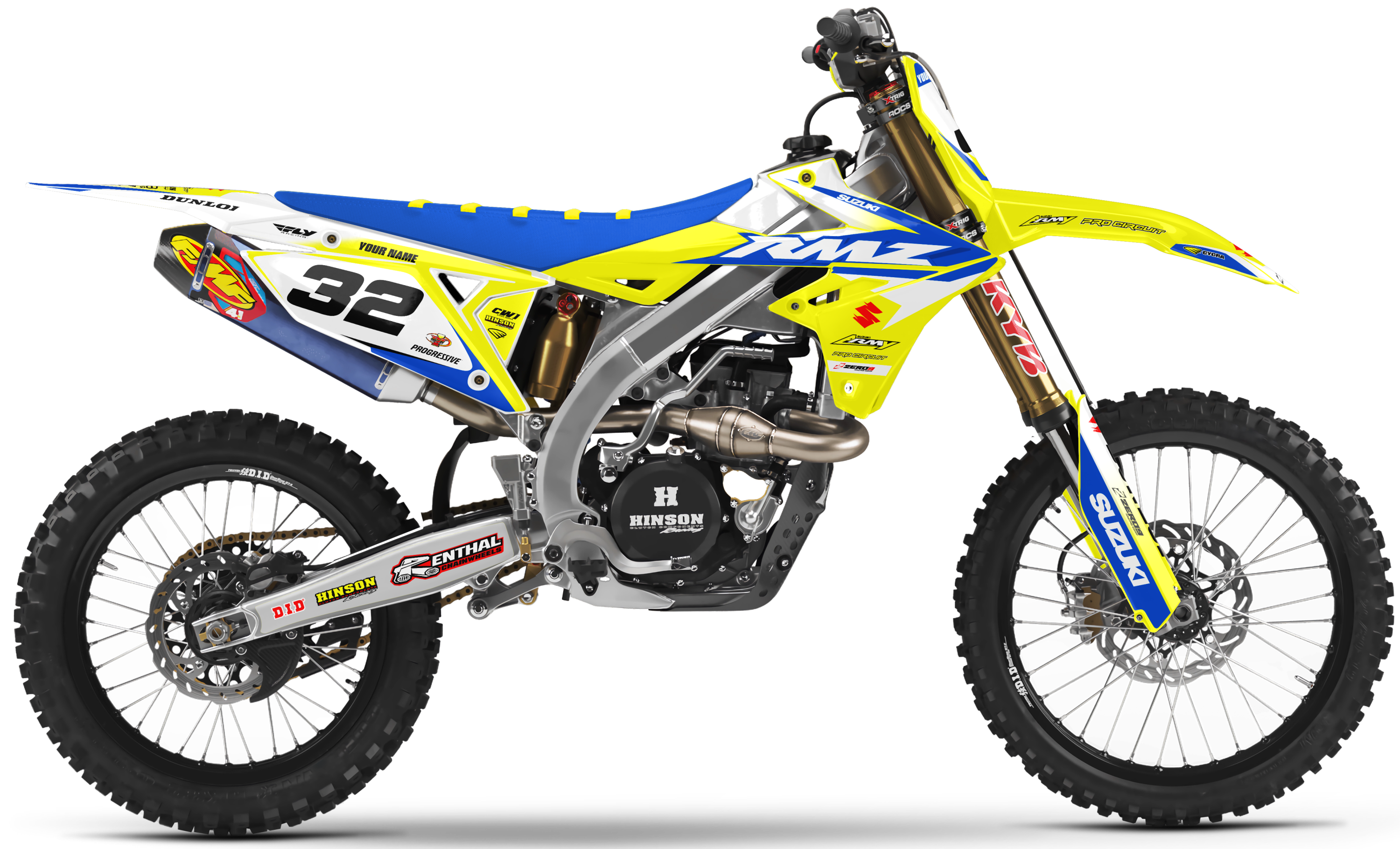Suzuki Graphics Kit - ECHO | Yellow/Blue
