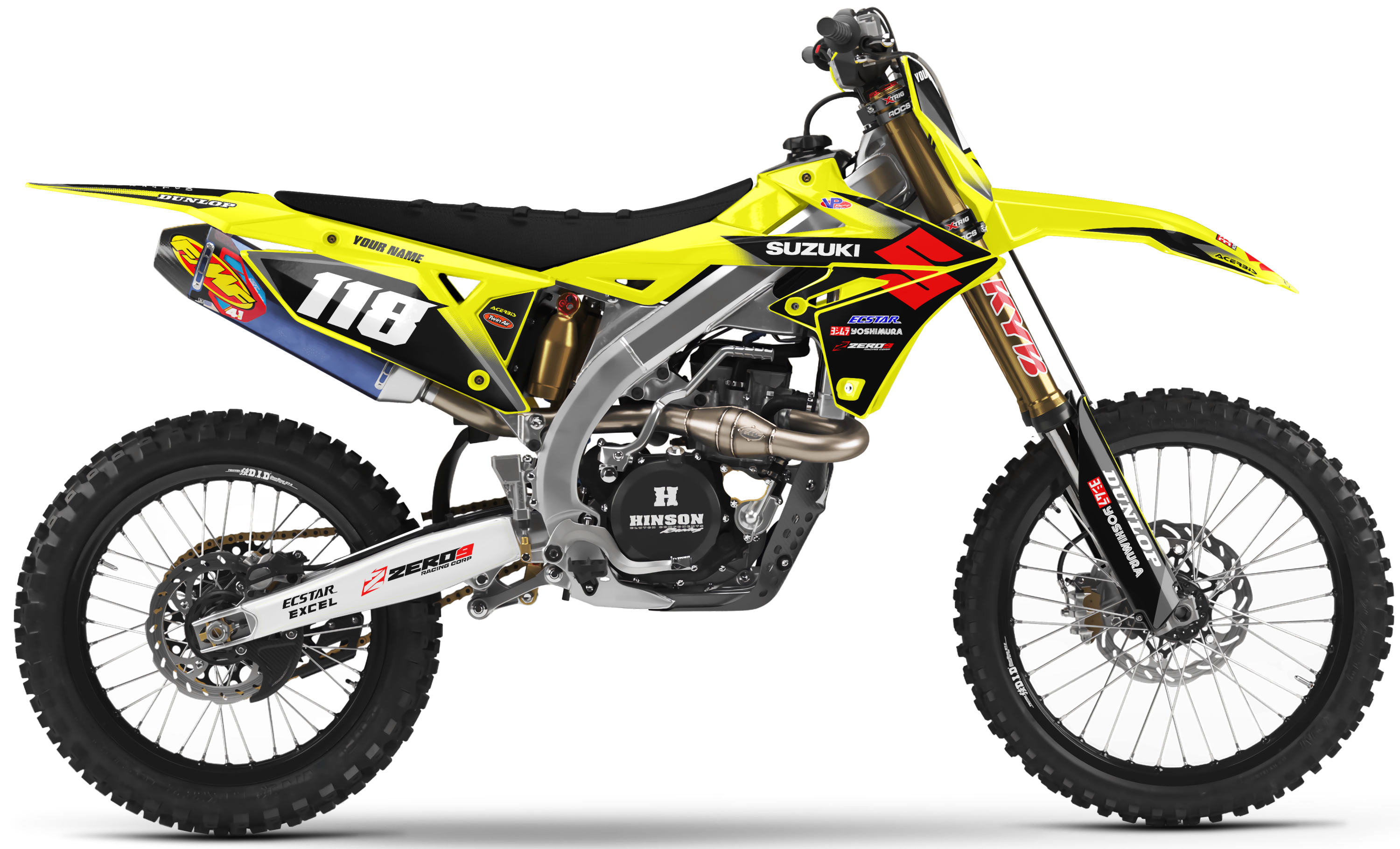 Suzuki Graphics Kit - ELEMENT | Yellow/Grey