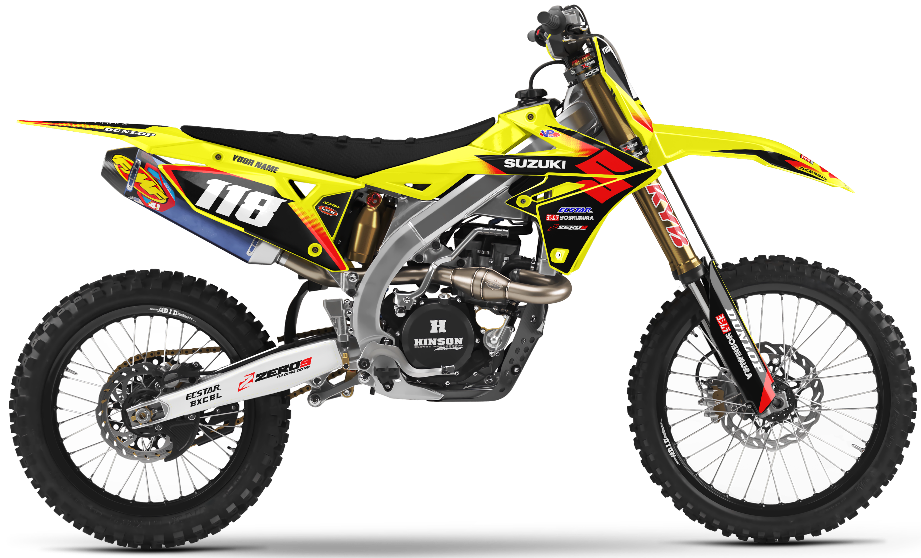 Suzuki Graphics Kit - ELEMENT | Yellow/Red