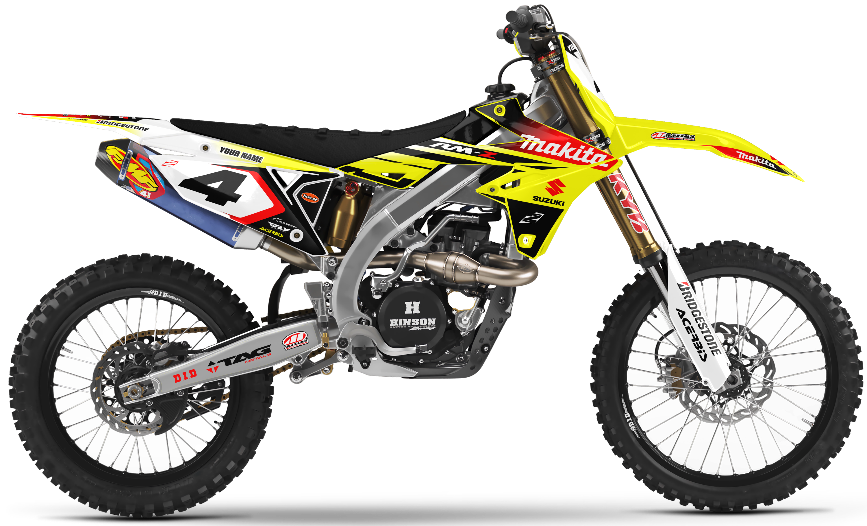 Suzuki Graphics Kit - MAKITA | Yellow