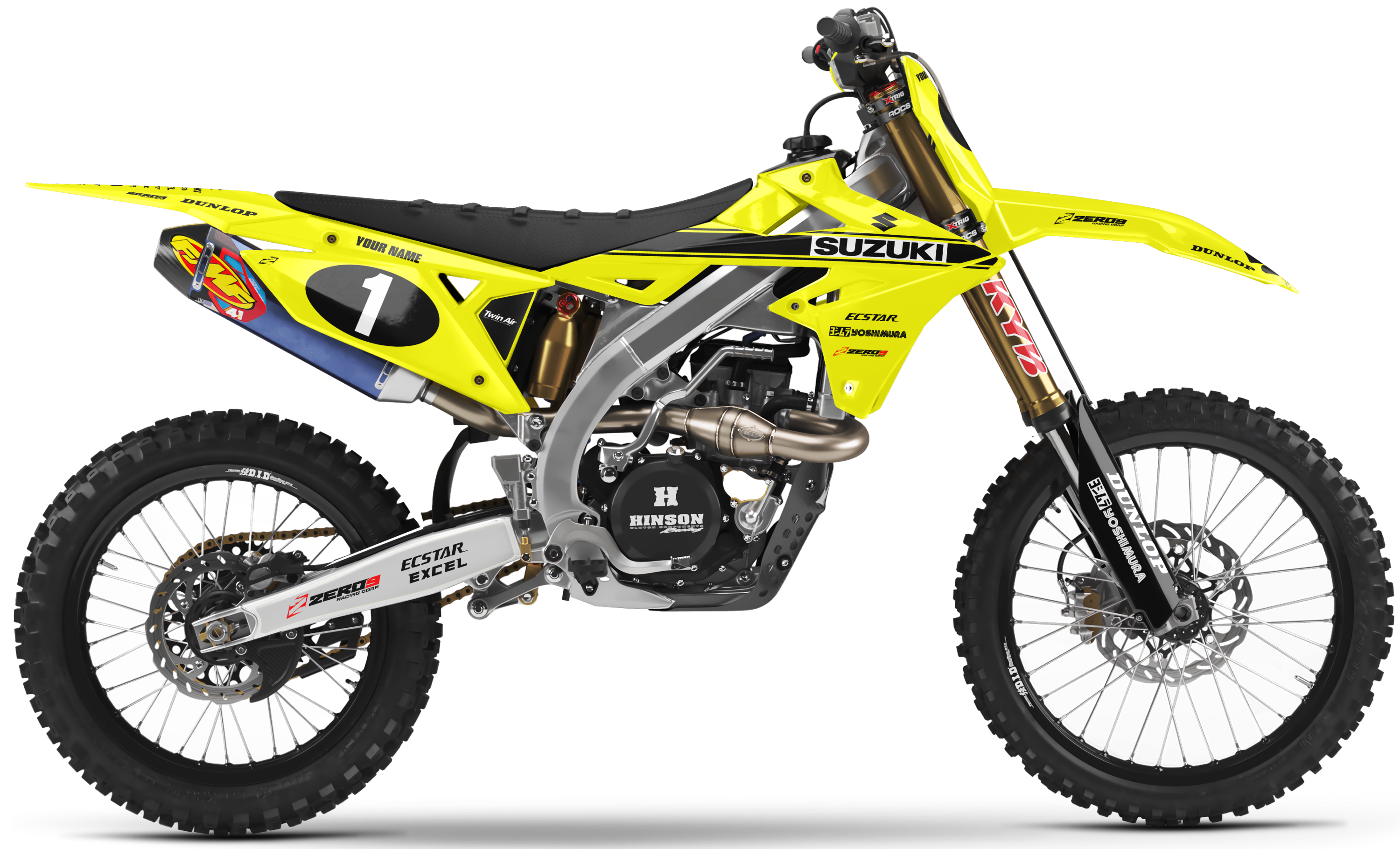 Suzuki Graphics Kit - RETRO | Yellow