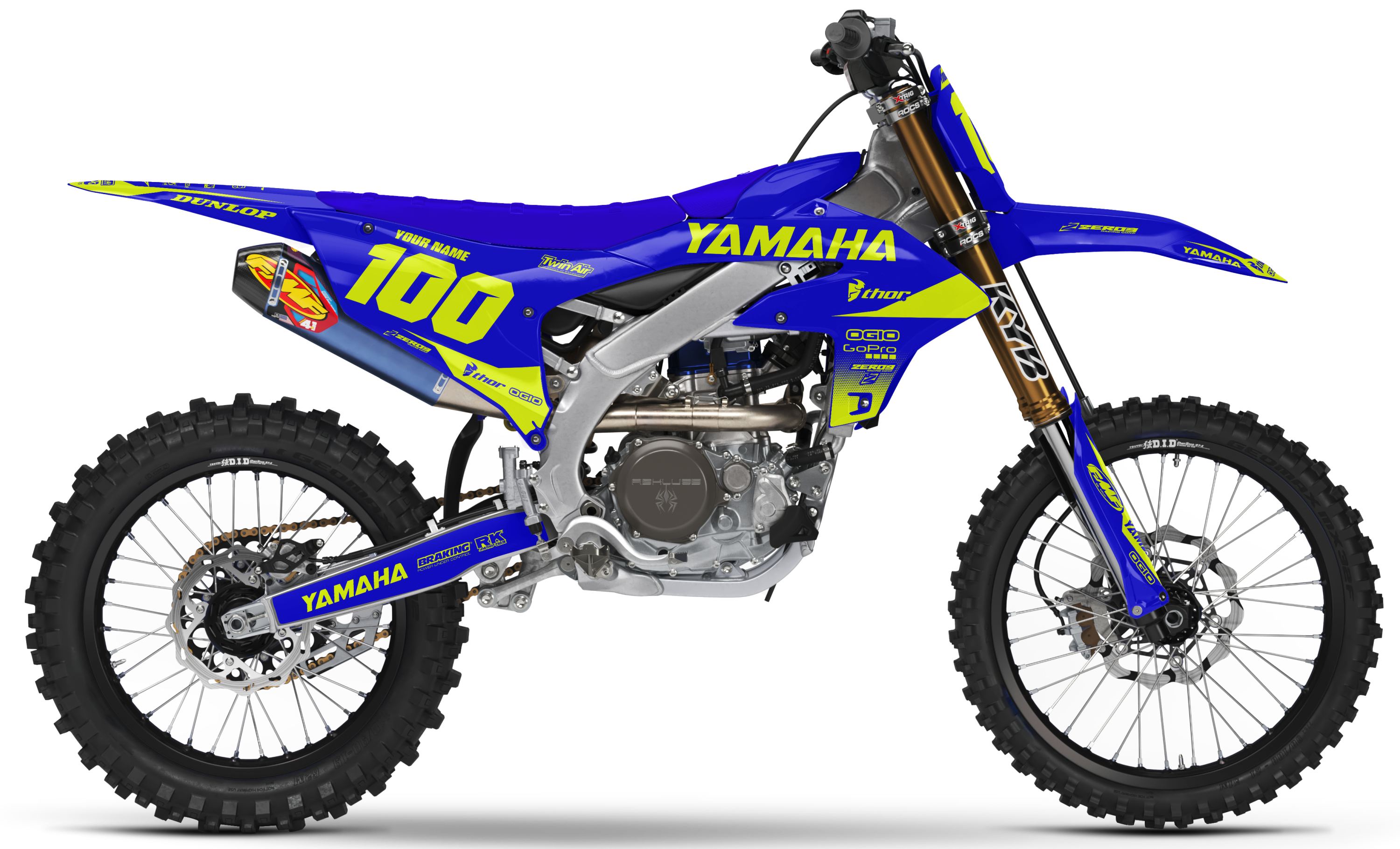 Yamaha Graphics Kit - BLOK | Blue/Vivid Yellow