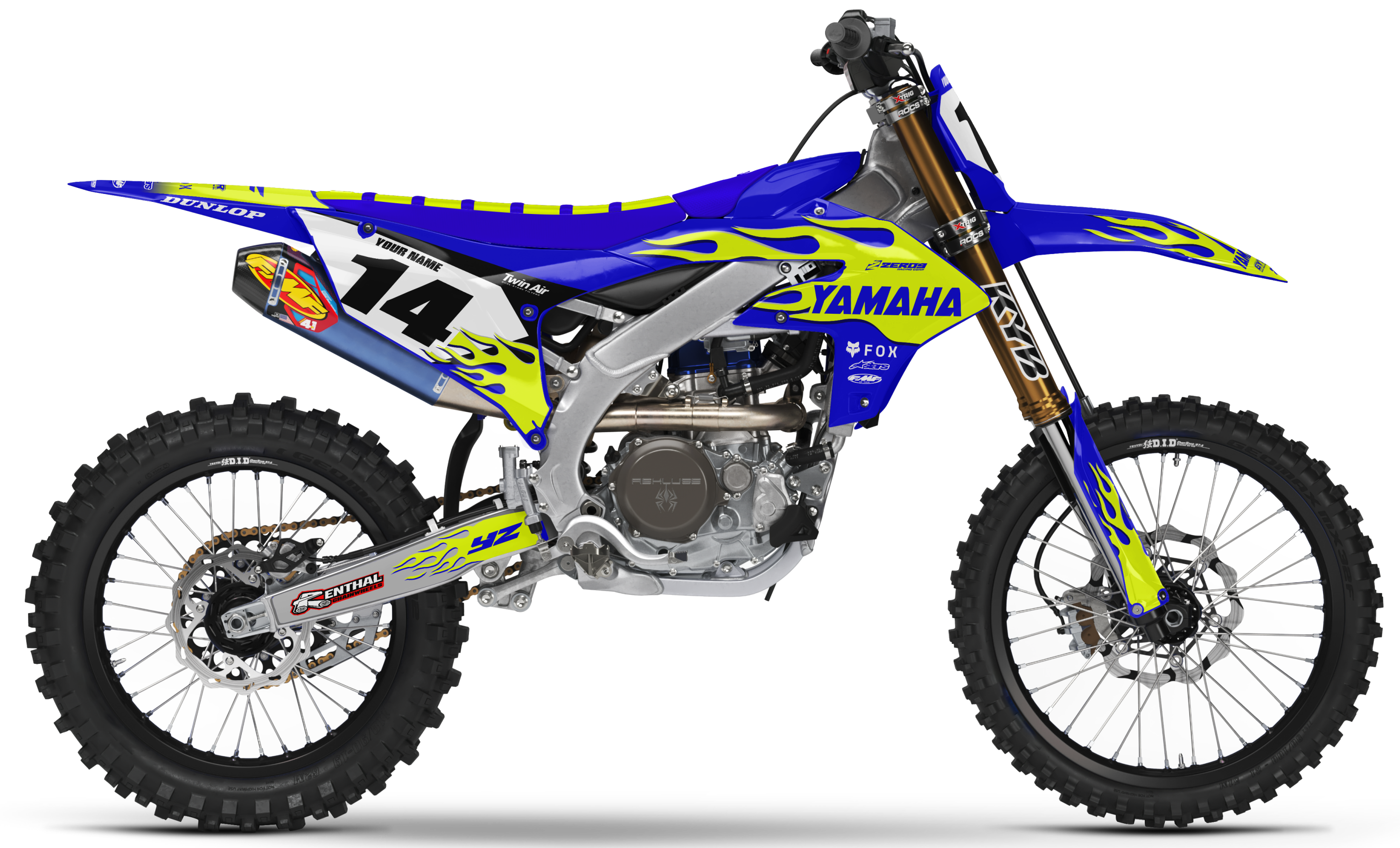 Yamaha Graphics Kit - FLAME | Blue