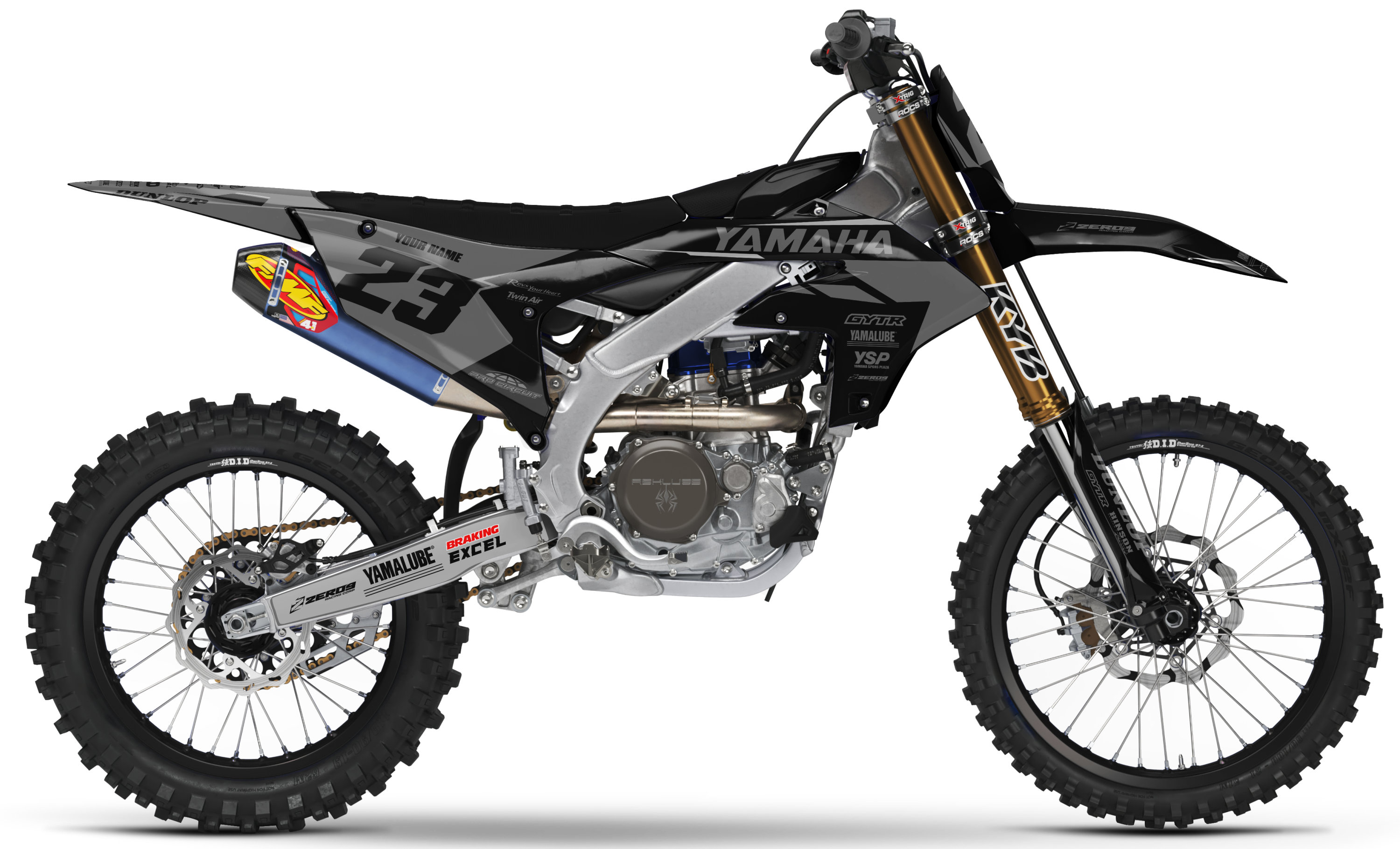 Yamaha Graphics Kit - FLOW | Black/Grey