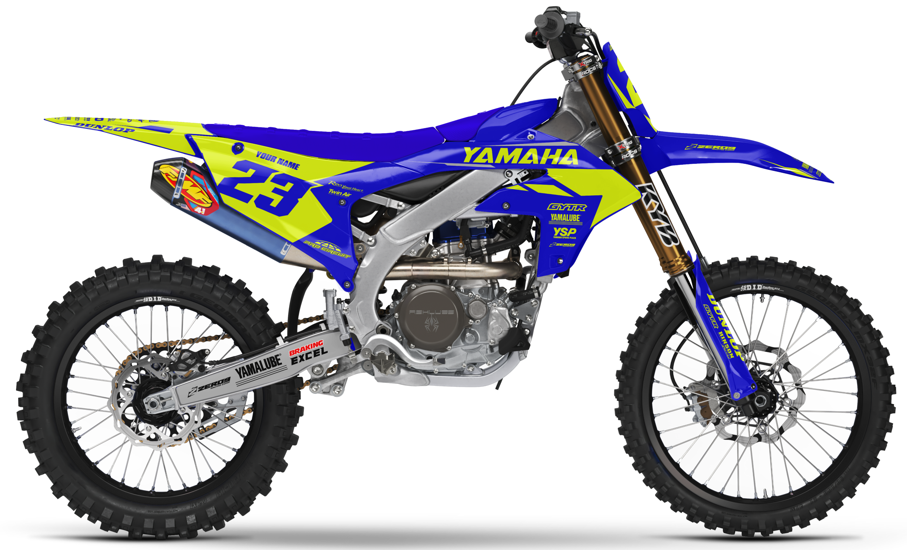 Yamaha Graphics Kit - FLOW | Blue/Vivid Yellow
