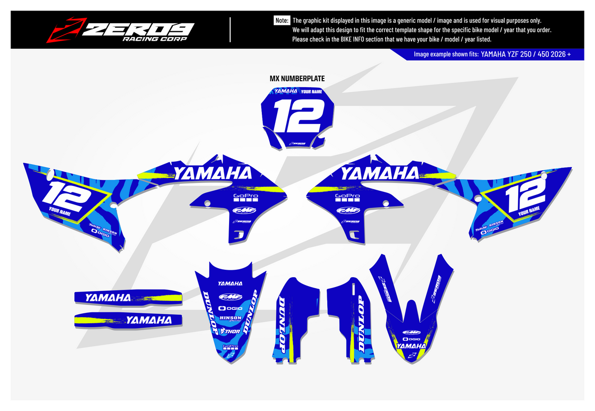 Yamaha Graphics Kit - HYPE | Blue