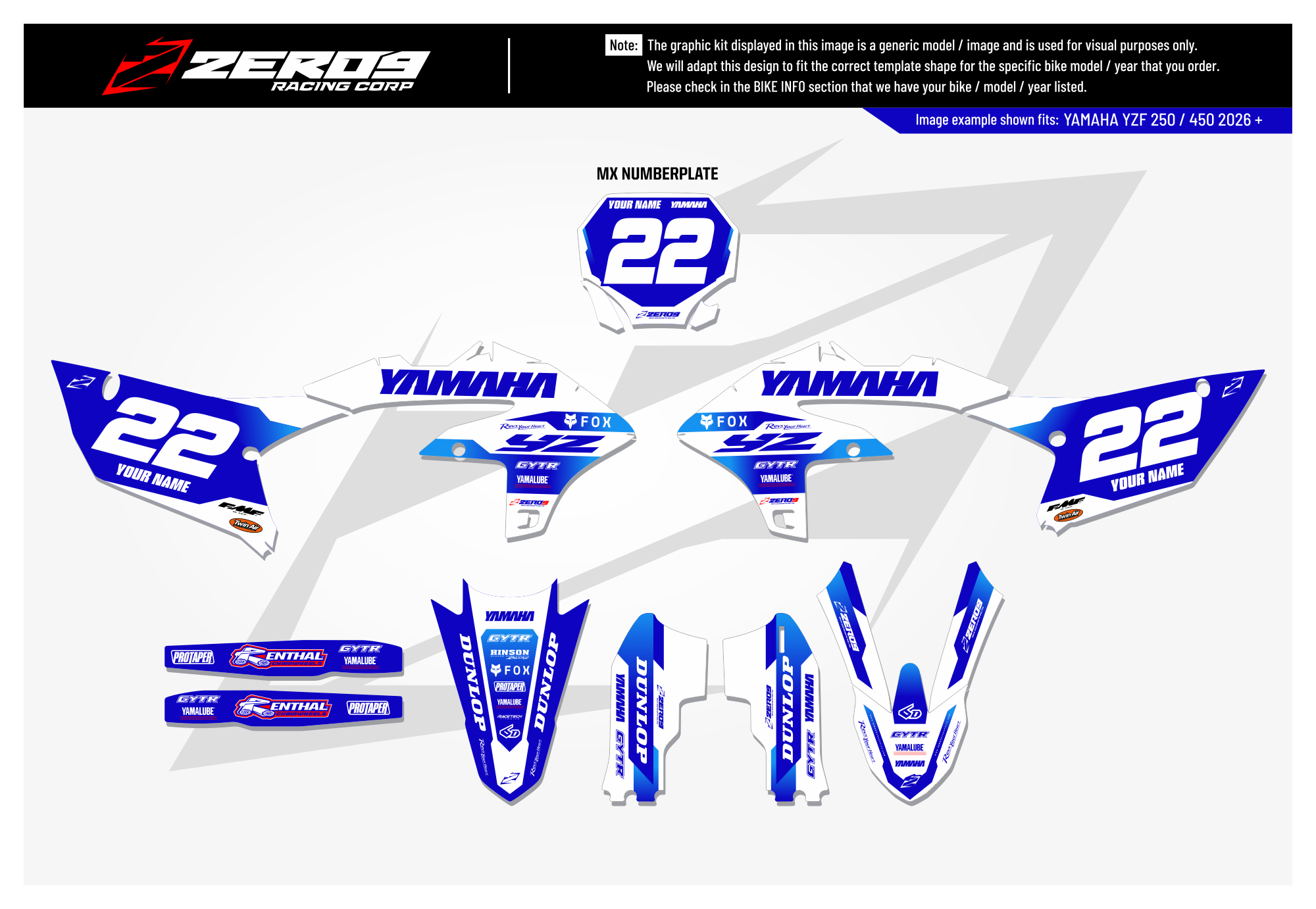 Yamaha Graphics Kit - NOVA | Blue