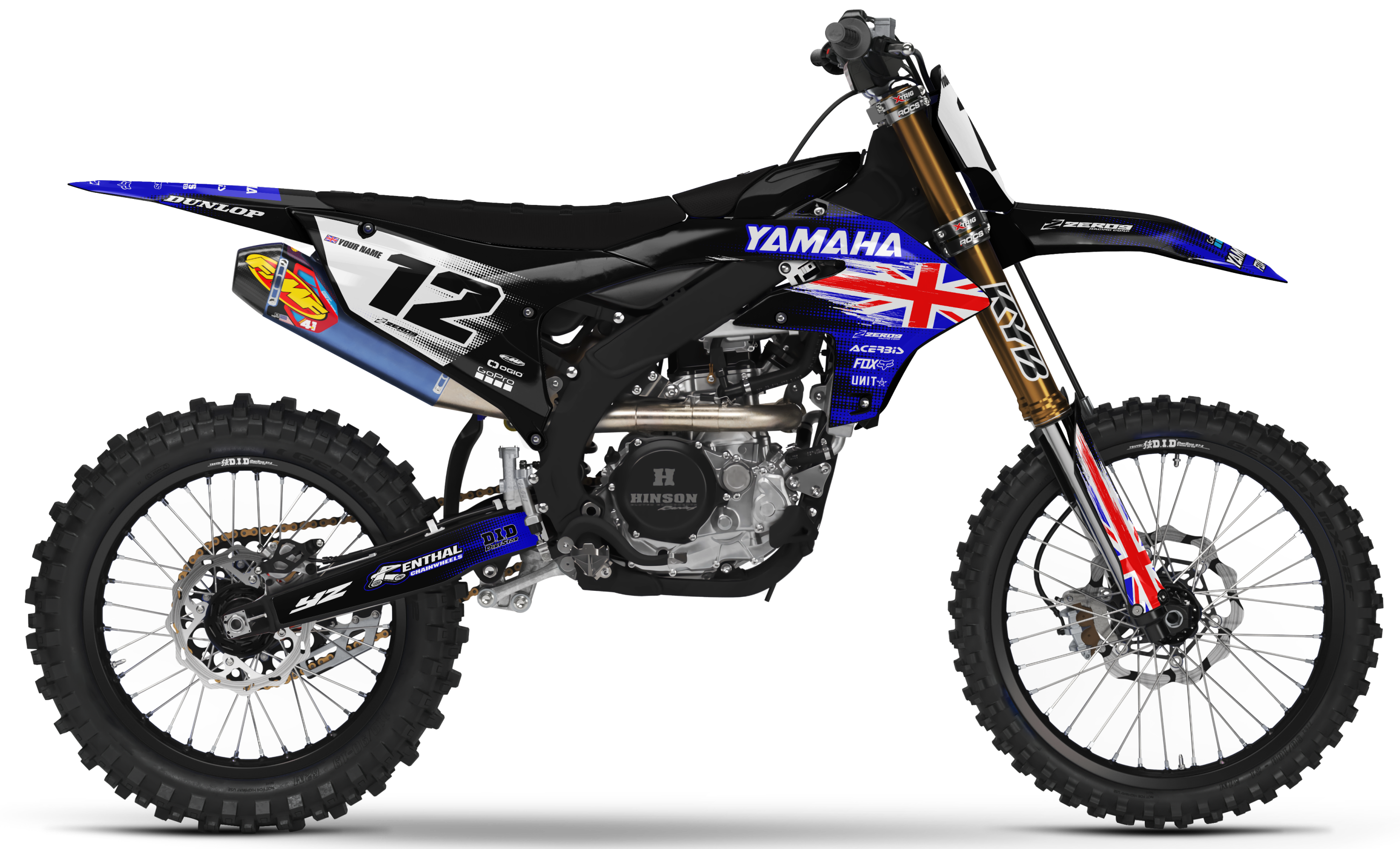 Yamaha Graphics Kit - PATRIOT GREAT BRITIAN | Black