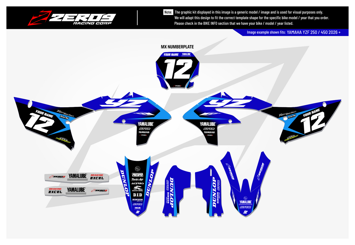Yamaha Graphics Kit - PRIME | Blue/Blue