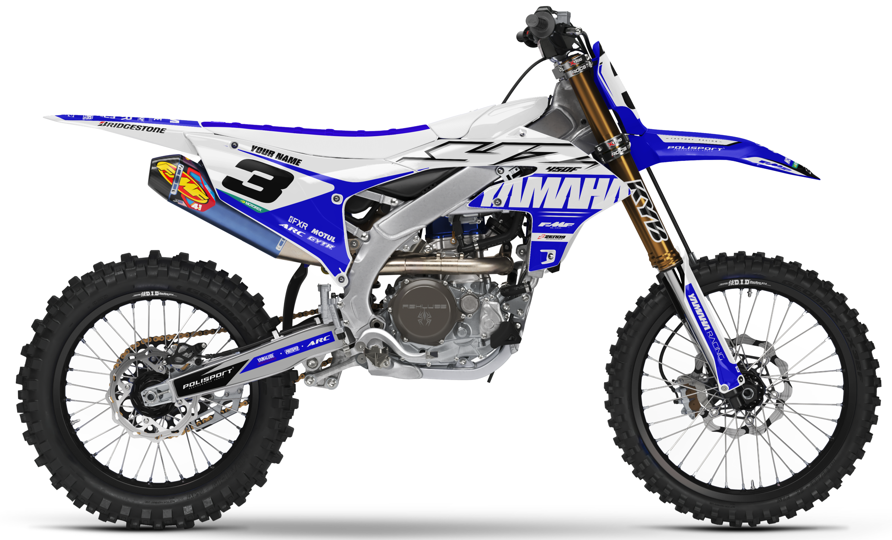 Yamaha Graphics Kit - RACE | White/Blue