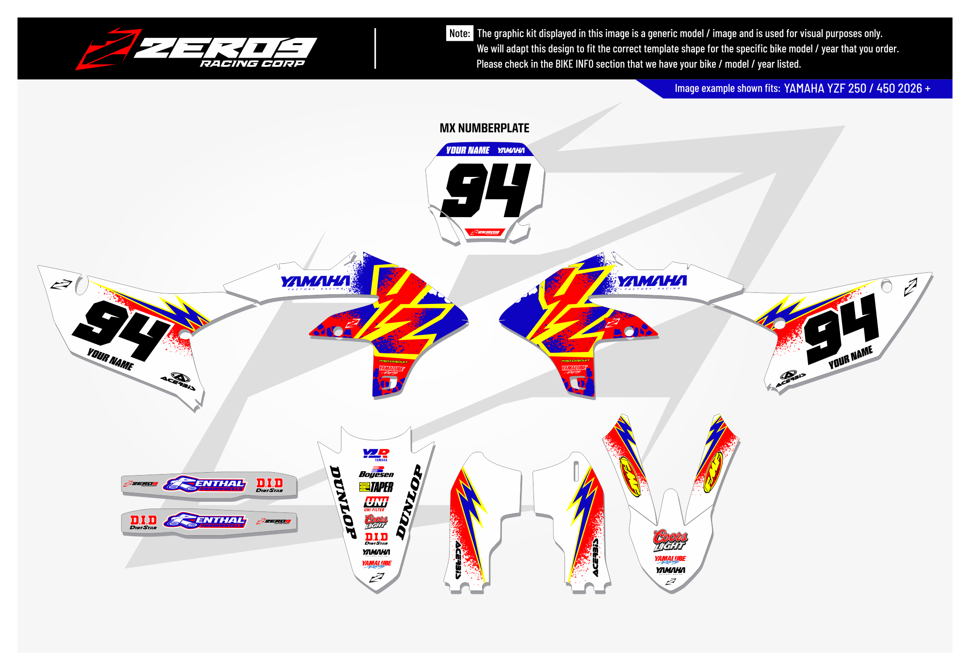 Yamaha Graphics Kit - RETRO 94 | White