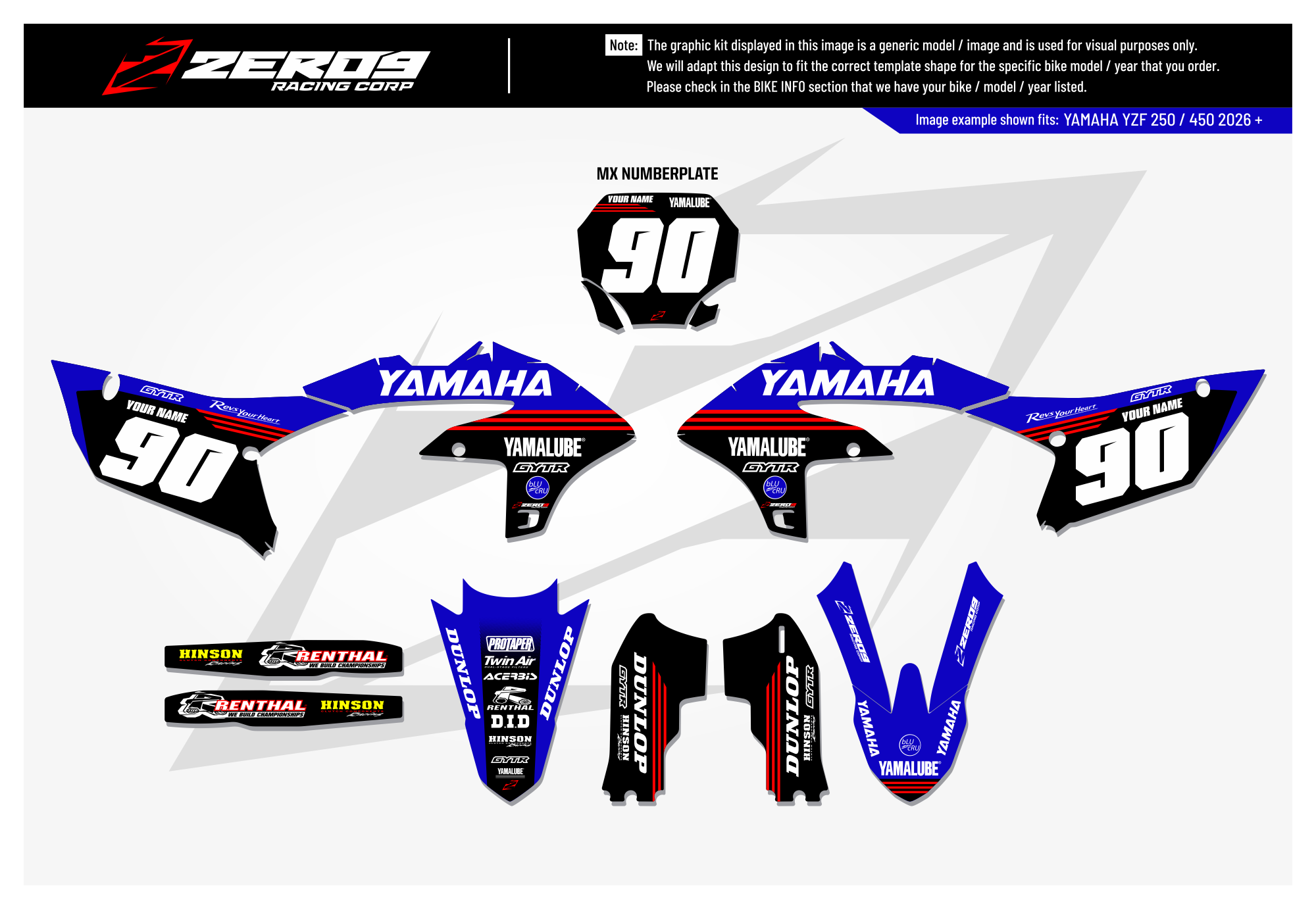 Yamaha Graphics Kit - REV | Blue