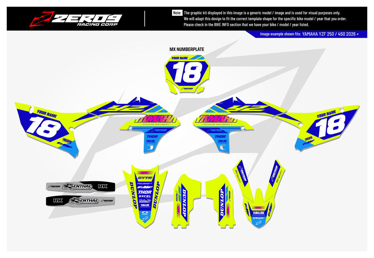 Yamaha Graphics Kit - RIDE | Vivid Yellow