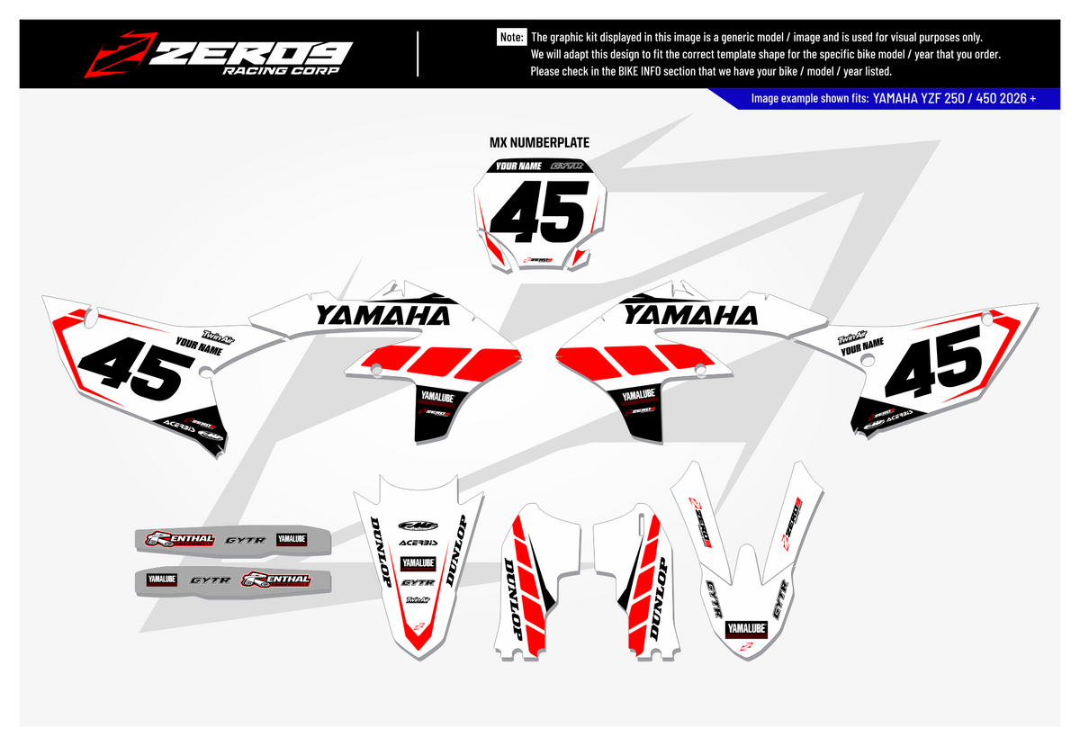 Yamaha Graphics Kit - SPEED | White