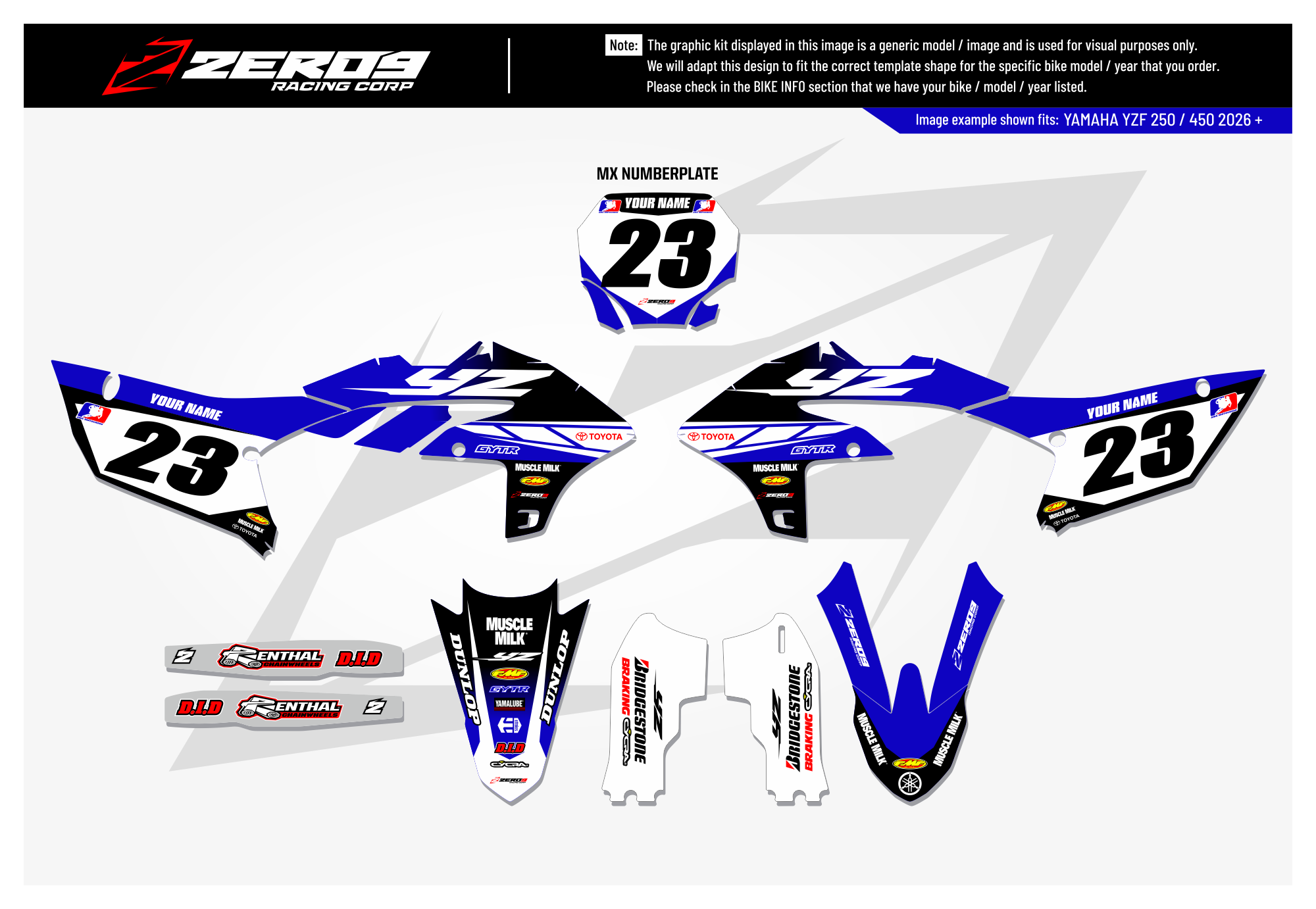 Yamaha Graphics Kit - TEAM ISSUE | Blue