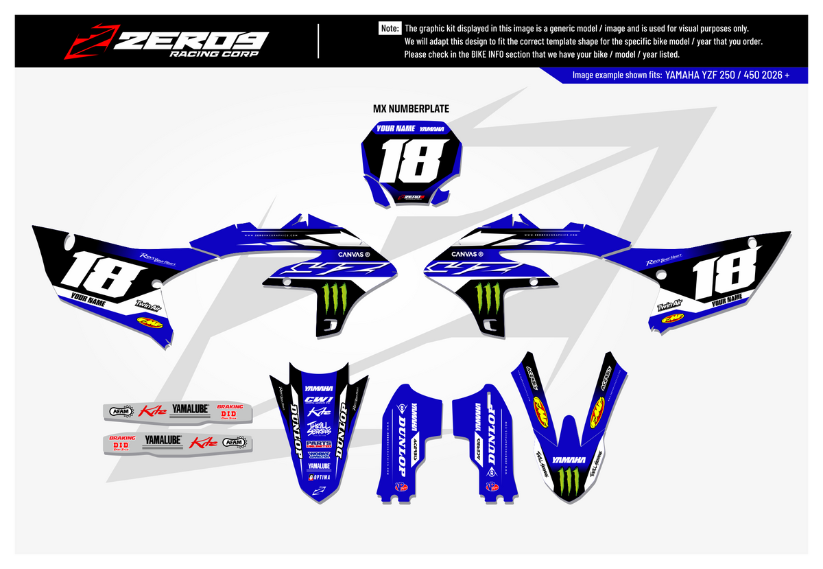 Yamaha Graphics Kit - TRAK | Blue