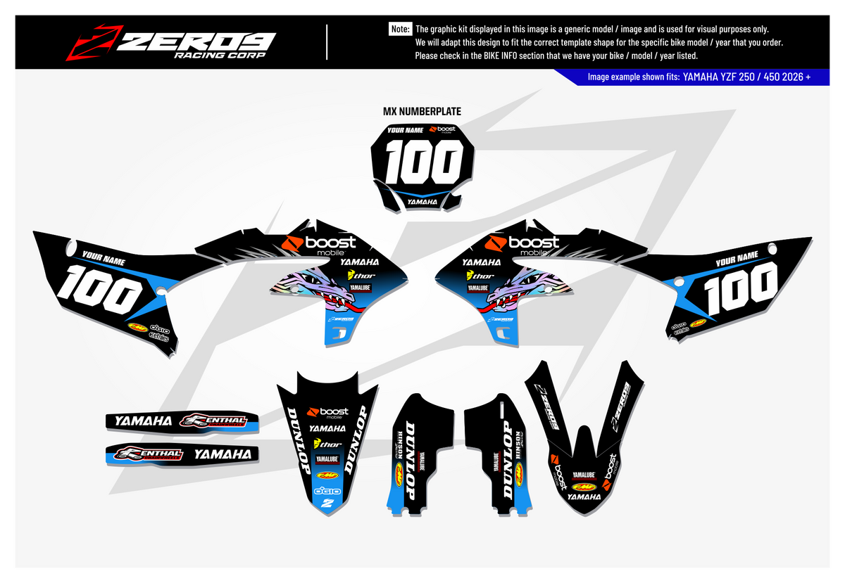 Yamaha Graphics Kit - TROY | Black