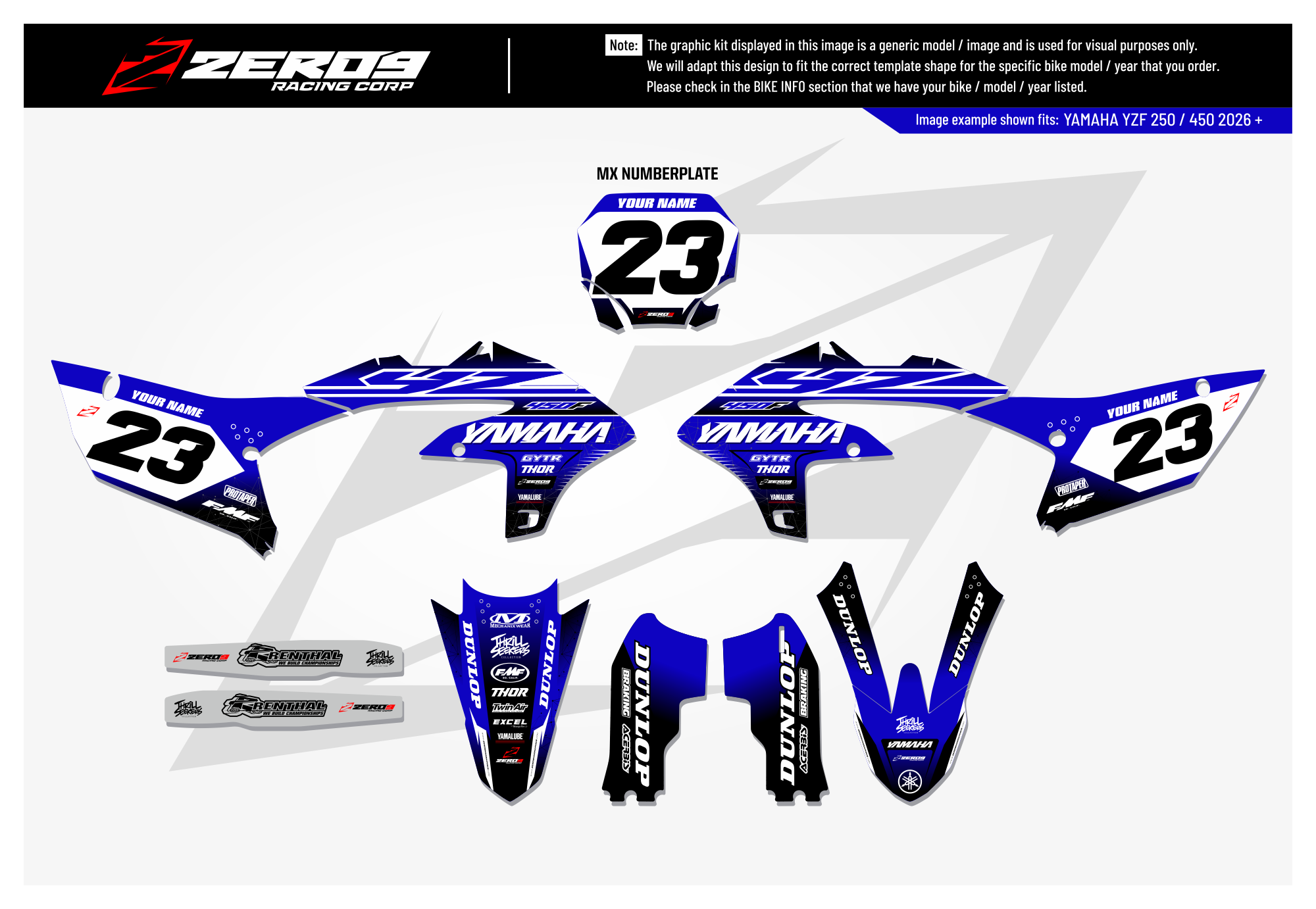 Yamaha Graphics Kit - VIBE | Blue